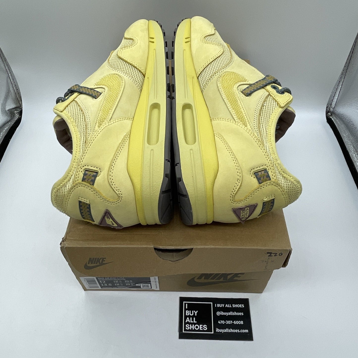 Size 12 - Nike Air Max 1 x Travis Scott Saturn Gold Yellow Suede (DO9392-700)