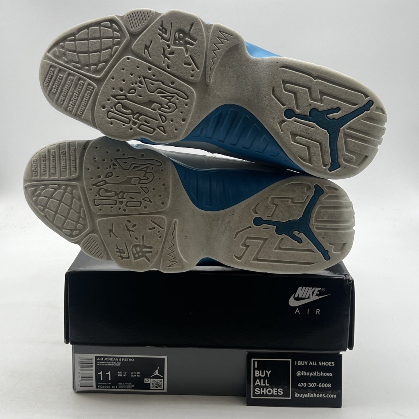 Size 11 - Air Jordan 9 Retro 2024 Powder Blue (FQ8992-101)