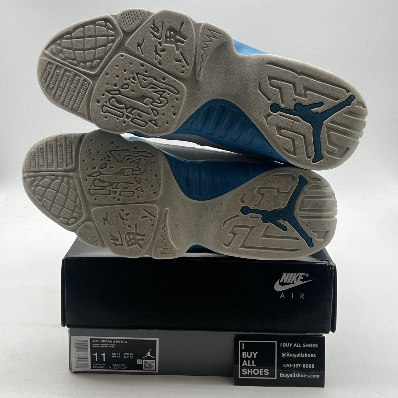 Size 11 - Air Jordan 9 Retro 2024 Powder Blue (FQ8992-101)