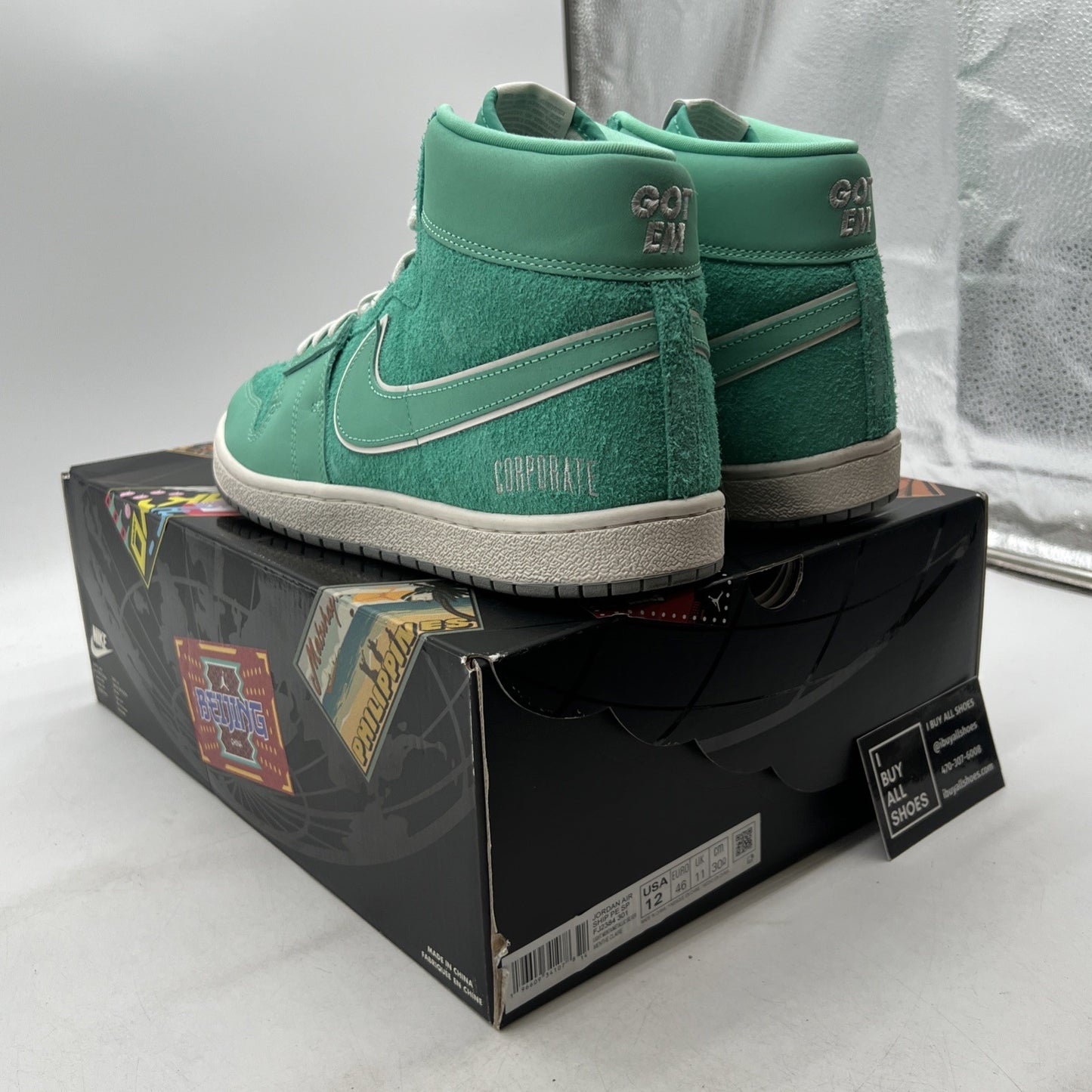 Size 12 - Nike Jordan Air Ship PE SP Corporate GOT 'EM Light Menta (FJ2384-301)