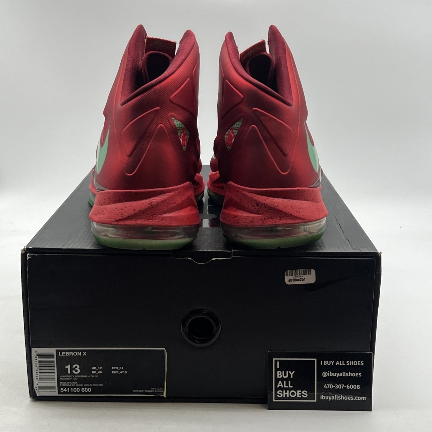Size 13 - Nike LeBron 10 Christmas (541100-600)