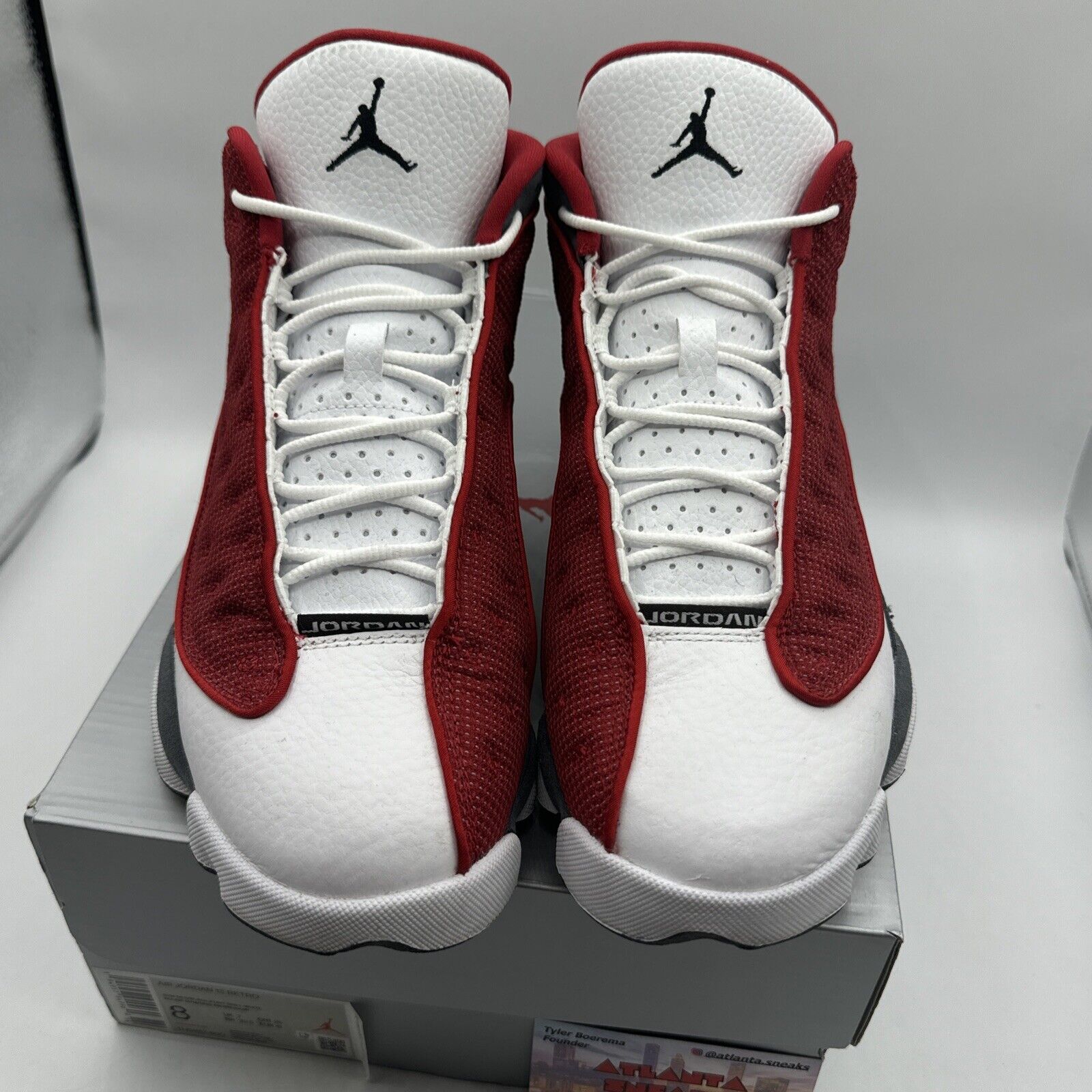 Size 8 - Jordan 13 Red/White - DJ5982600 Red Flint Grey Suede White Leather Gym