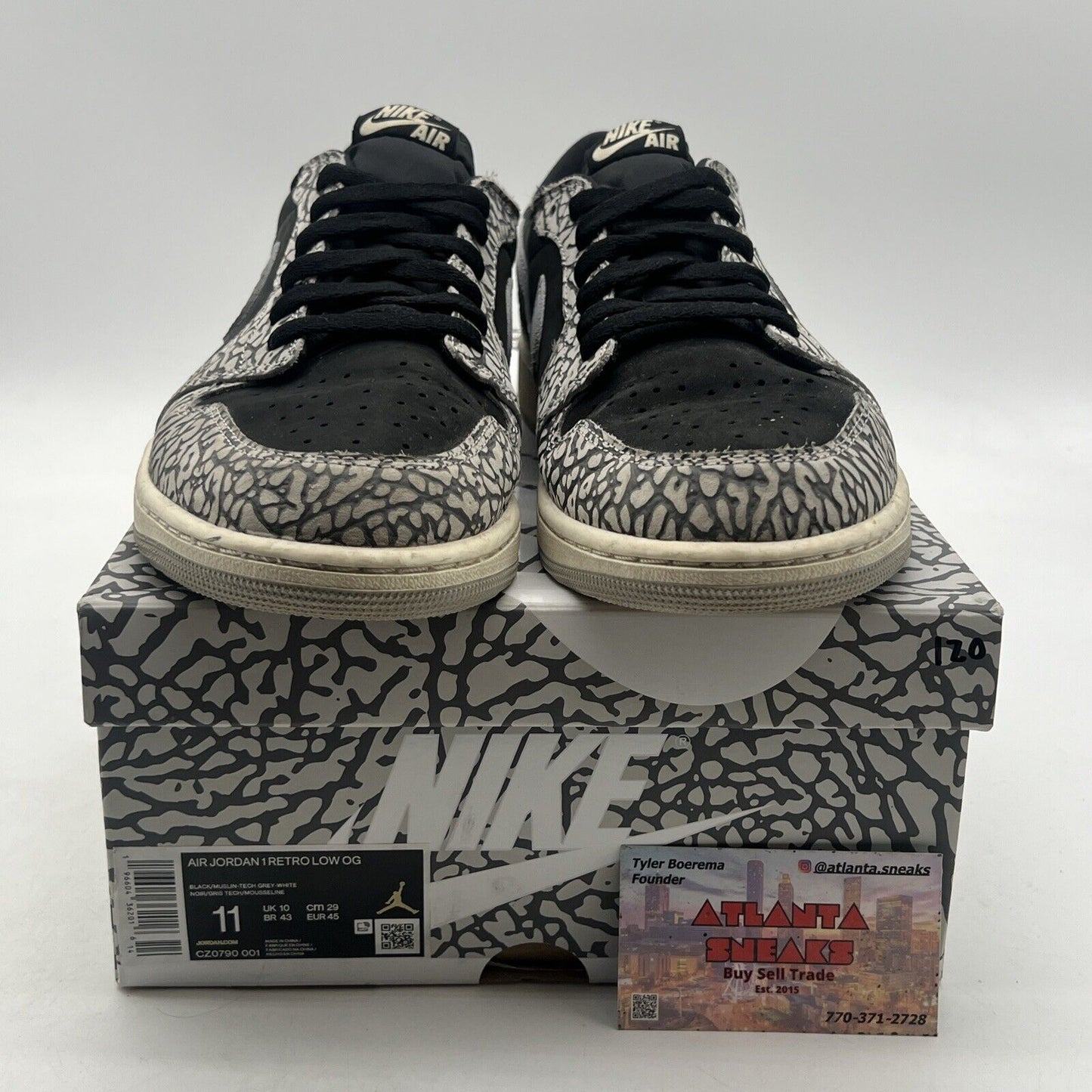 Size 11 - Air Jordan 1 Retro OG Low Black Cement (CZ0790-001)