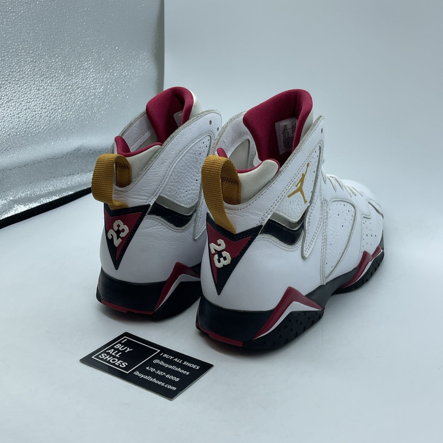 Size 10 - Jordan 7 Cardinal 2022 White Red Black Yellow Leather (CU9307-106)