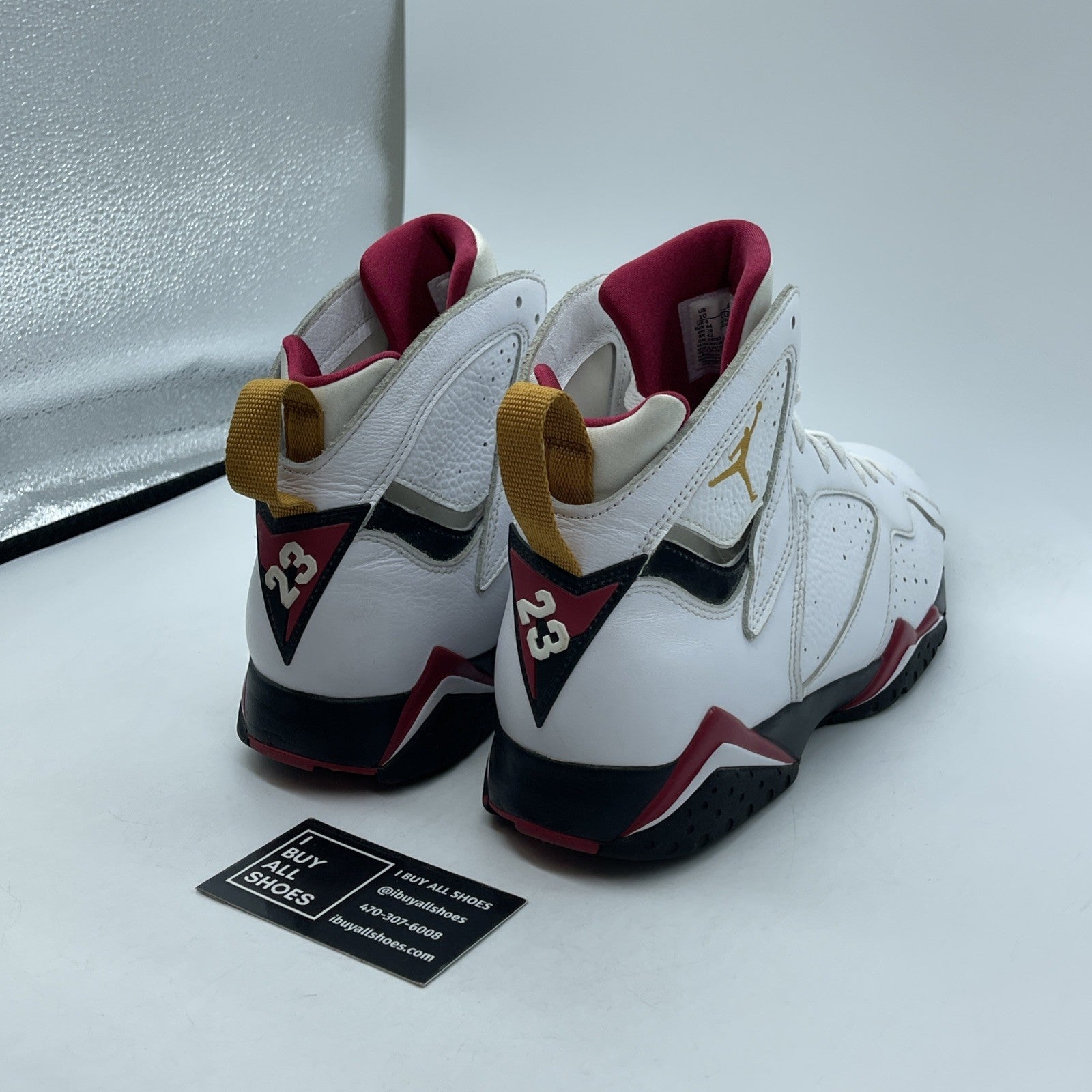 Size 10 - Jordan 7 Cardinal 2022 White Red Black Yellow Leather (CU9307-106)