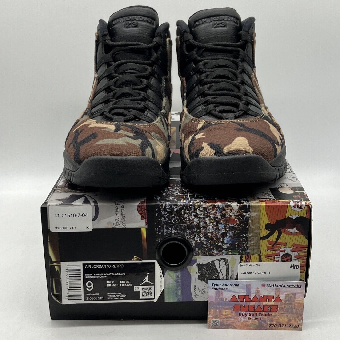 Size 9 - Air Jordan 10 Retro Woodland Camo Black Brown Green Tan (310805-201)