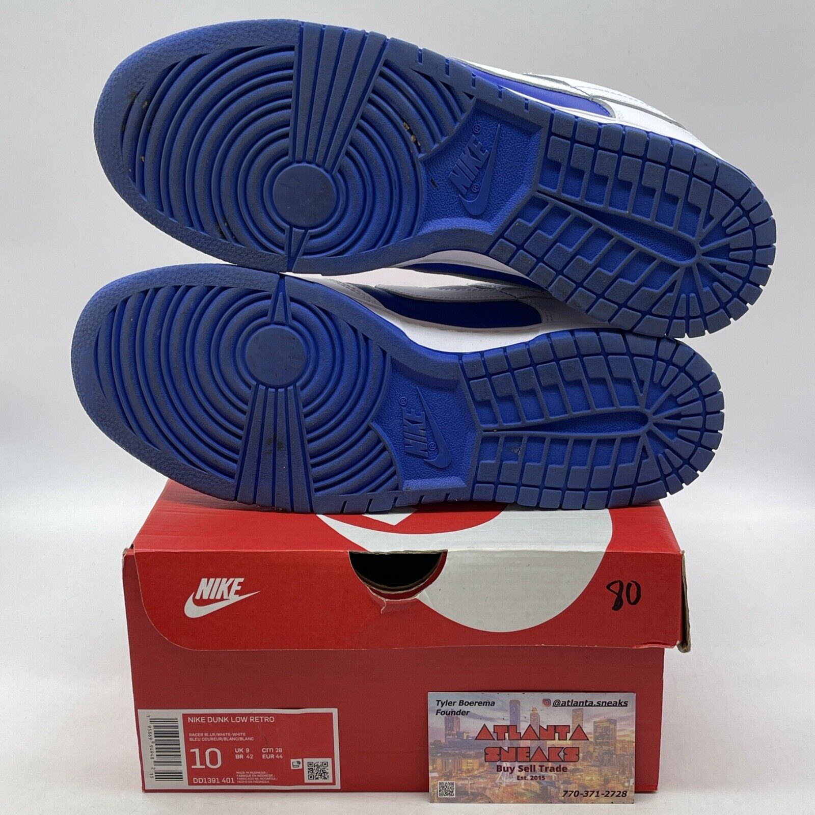 Size 10 - Nike Dunk Low Racer Blue 2022 White Leather (DD1391-401)