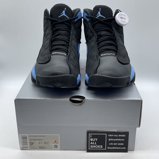 Size 10.5 - Jordan 13 Retro Mid Black University Blue Suede (DJ5982-041)