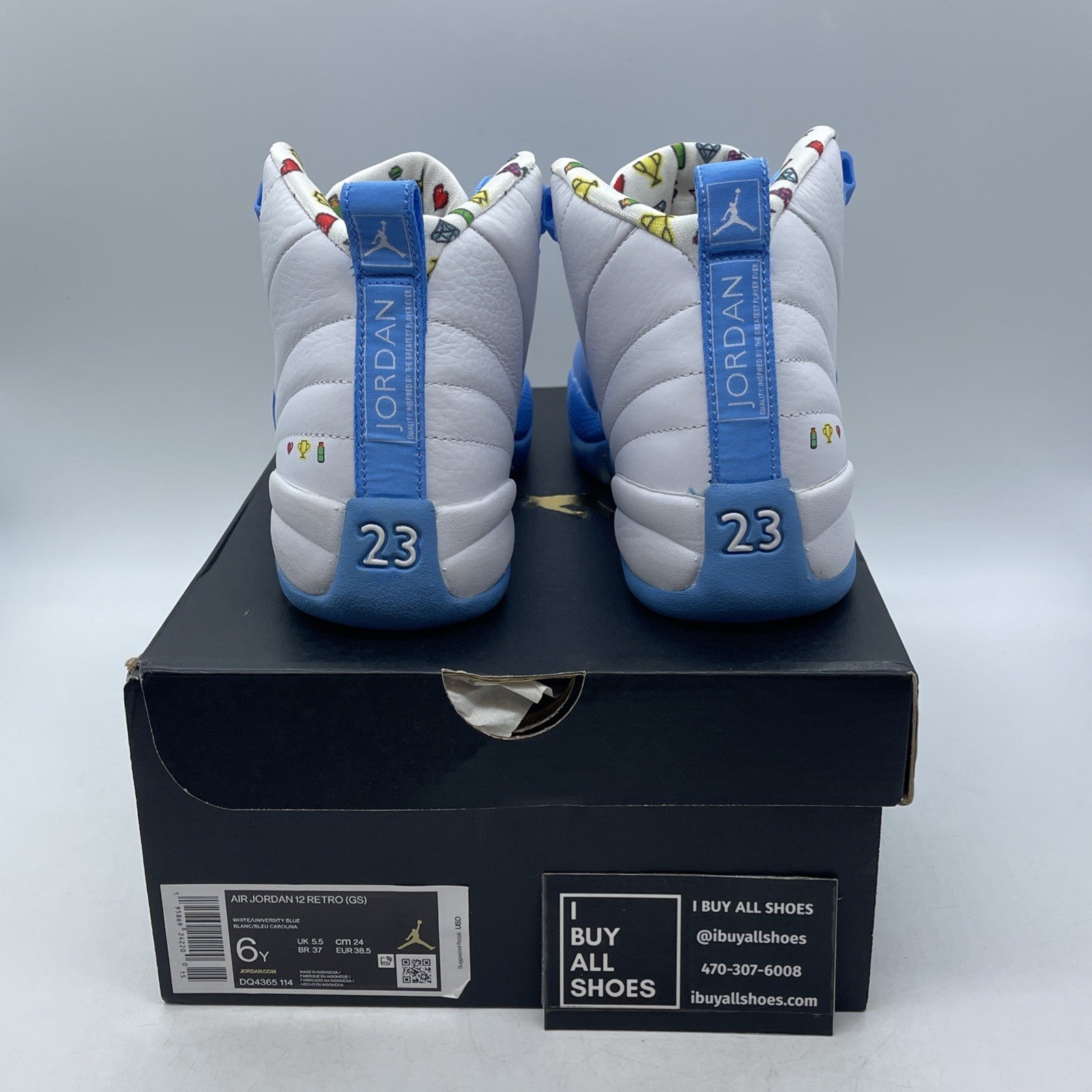 Size 6Y (GS) - Air Jordan 12 Retro Mid Emoji (DQ4365-114)