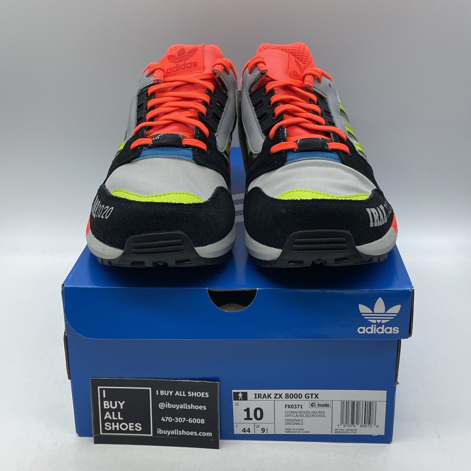 Size 10 - adidas IRAK x ZX 8000 GTX A-ZX Series Orange (FX0371)
