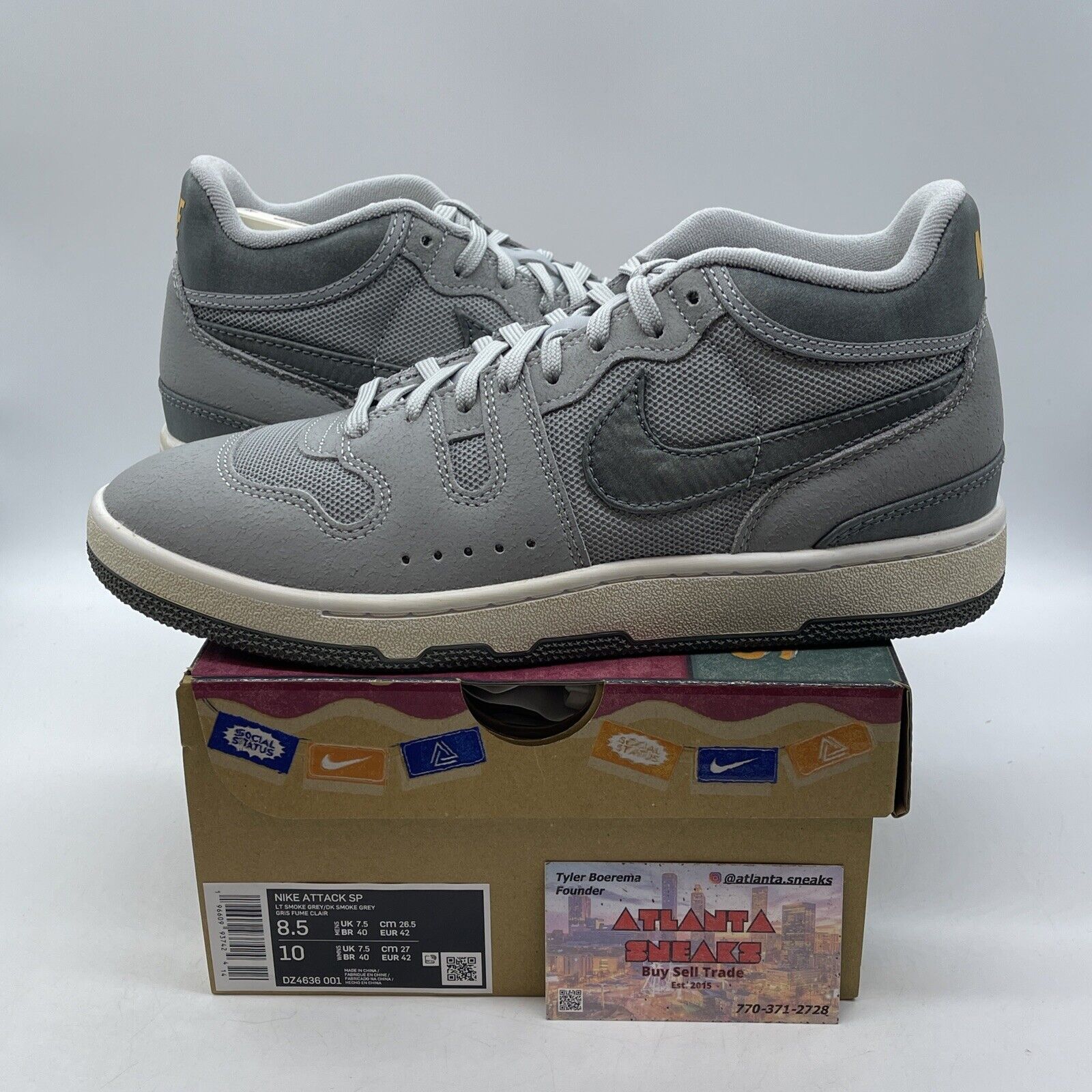 Size 8.5 - Nike Social Status x Mac Attack SP Split Vision Grey (DZ4636-001)