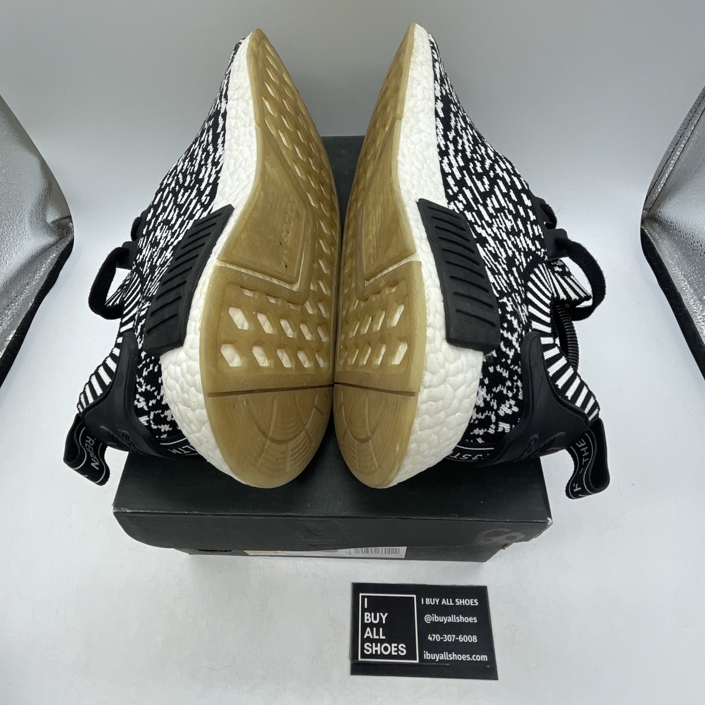 Size 8.5 - Adidas NMD_R1 Primeknit Zebra (BY3013)