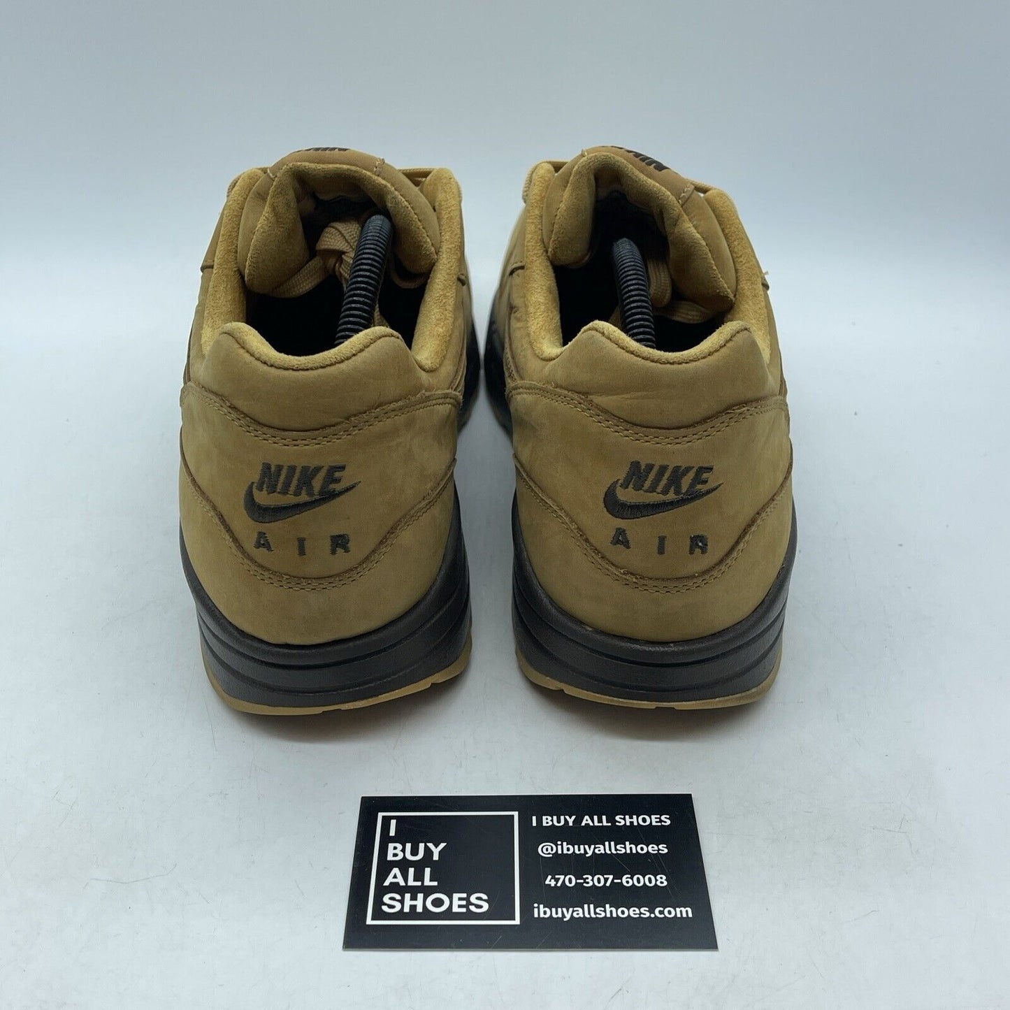 Size 11.5 - Nike Air Max 1 QS Flax Brown Black Suede (704997-200)