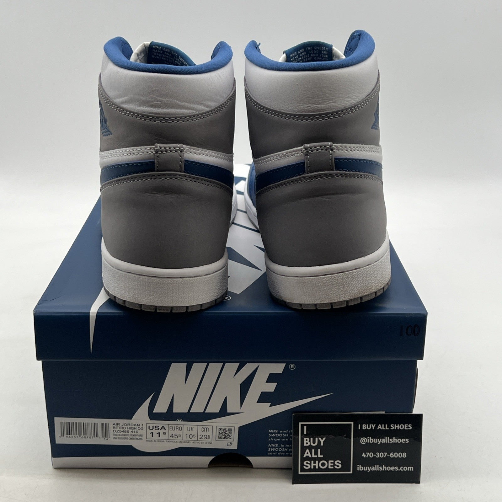 Size 11.5 - Air Jordan 1 Retro OG High True Blue (DZ5485-410)