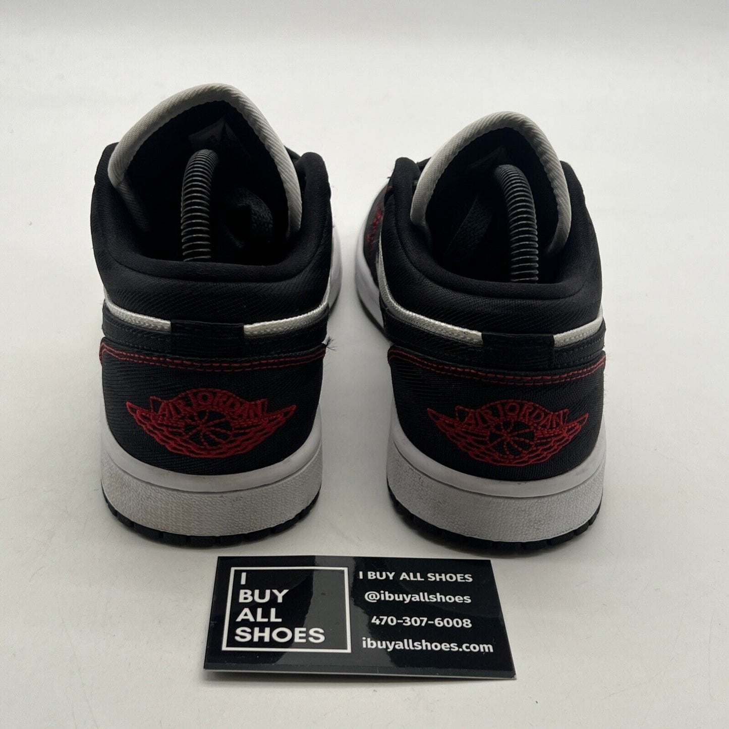 Size 8.5 - Air Jordan 1 SE Utility Low White Black Red W (DD9337-106)