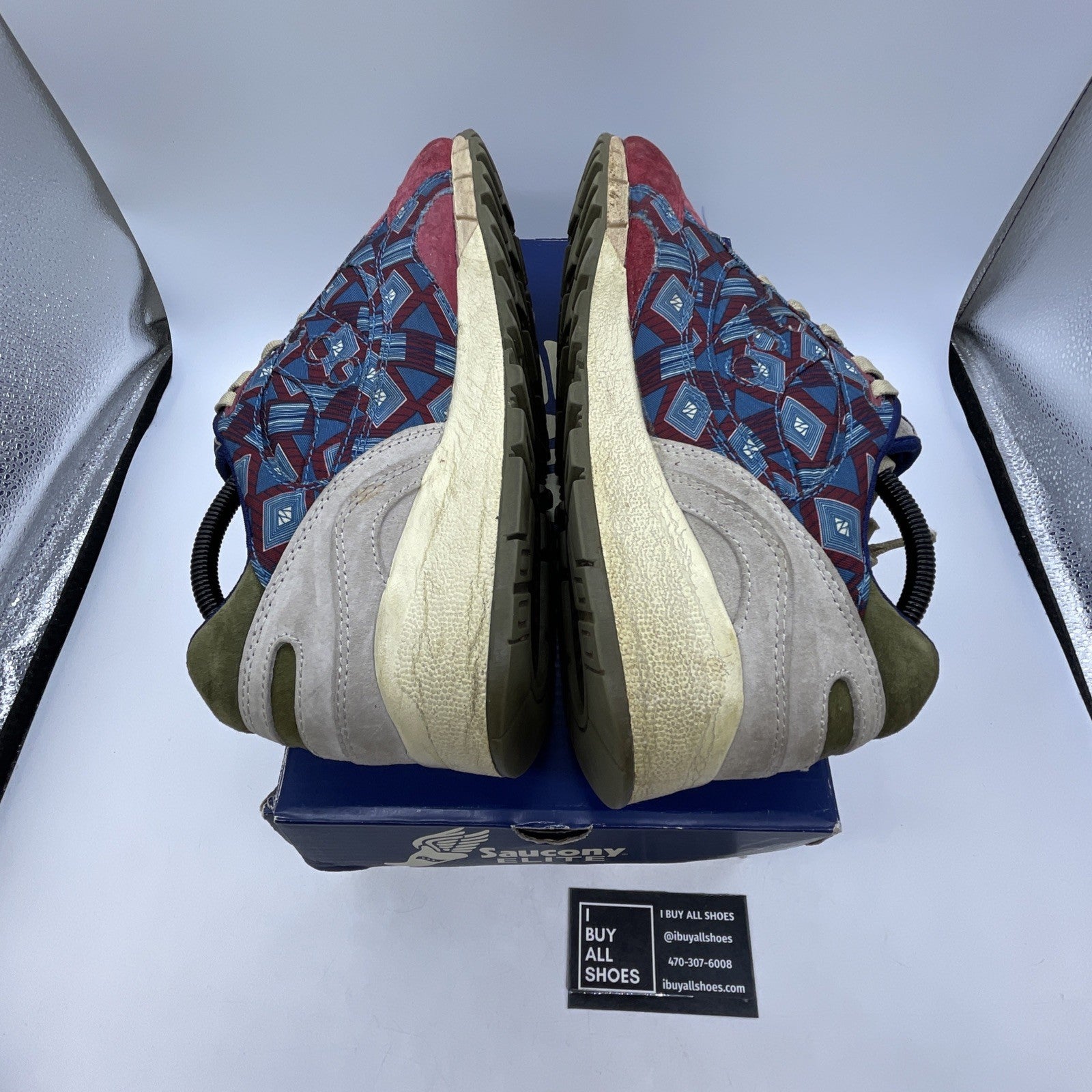 Size 10 - SAUCONY Shadow 6000 x BODEGA Tribal Red/Grey (70130-2)