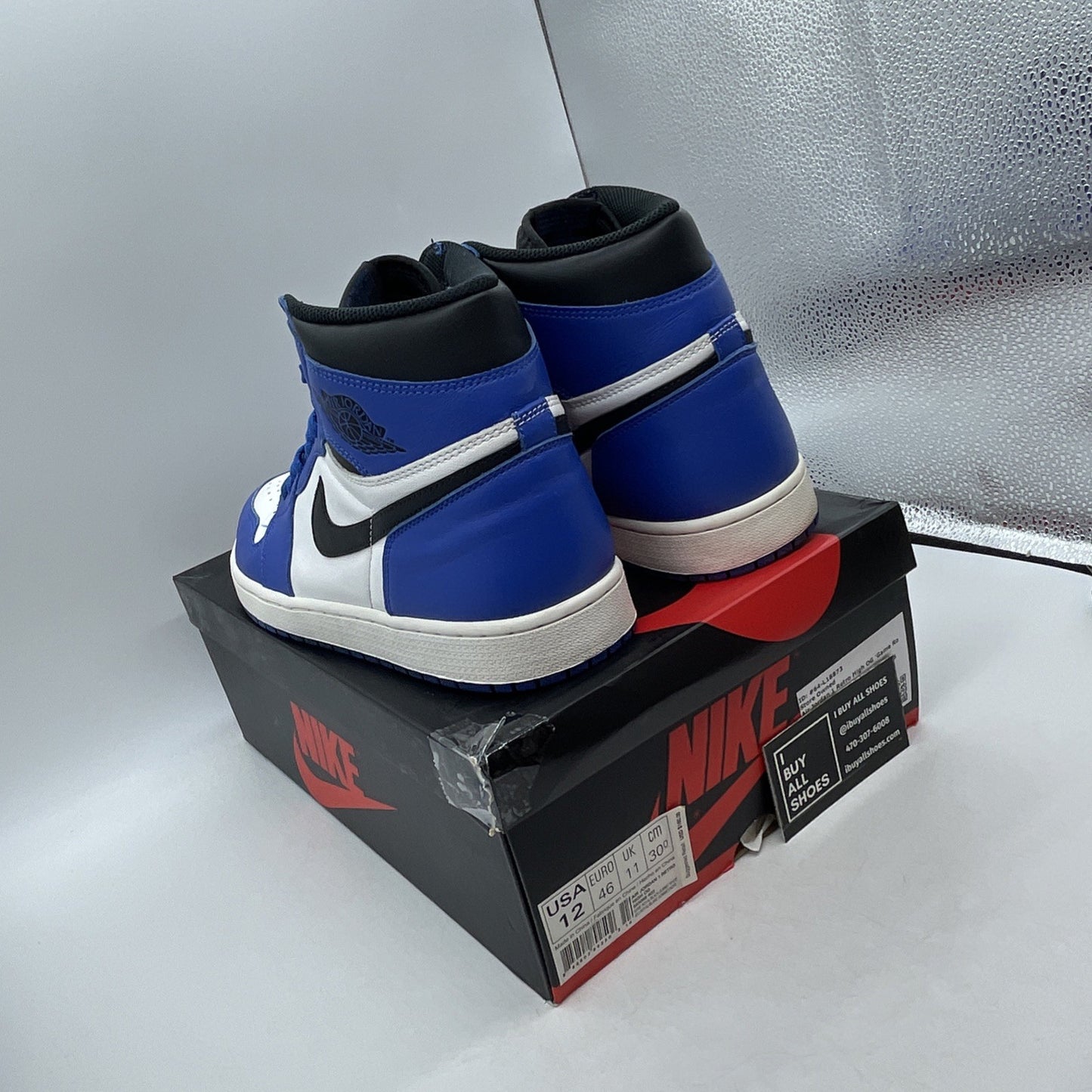 Size 12 - Air Jordan 1 Retro High OG Game Royal 2018 (555088-403)