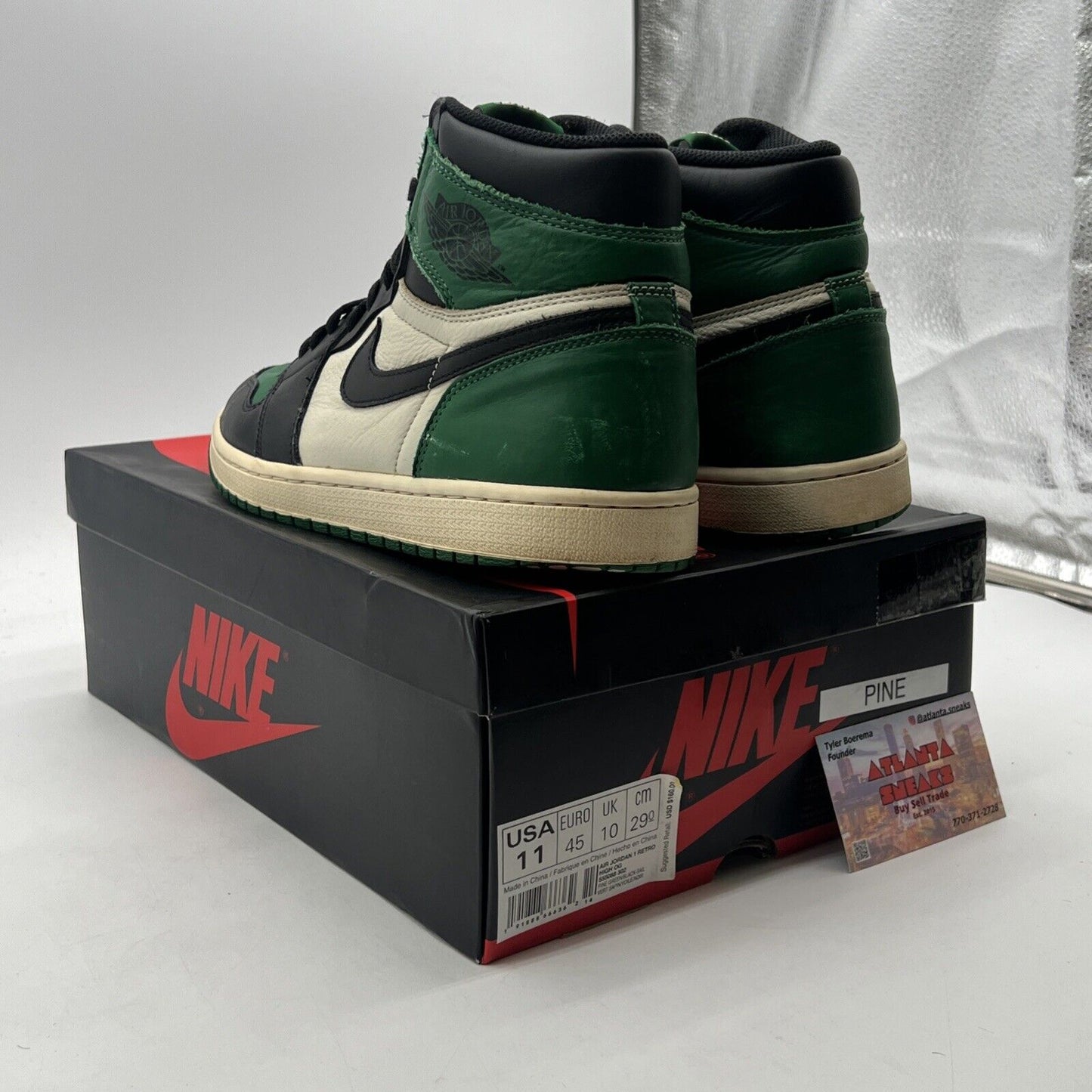 Size 11 - Air Jordan 1 Retro High OG Pine Green 2018 (555088-302)