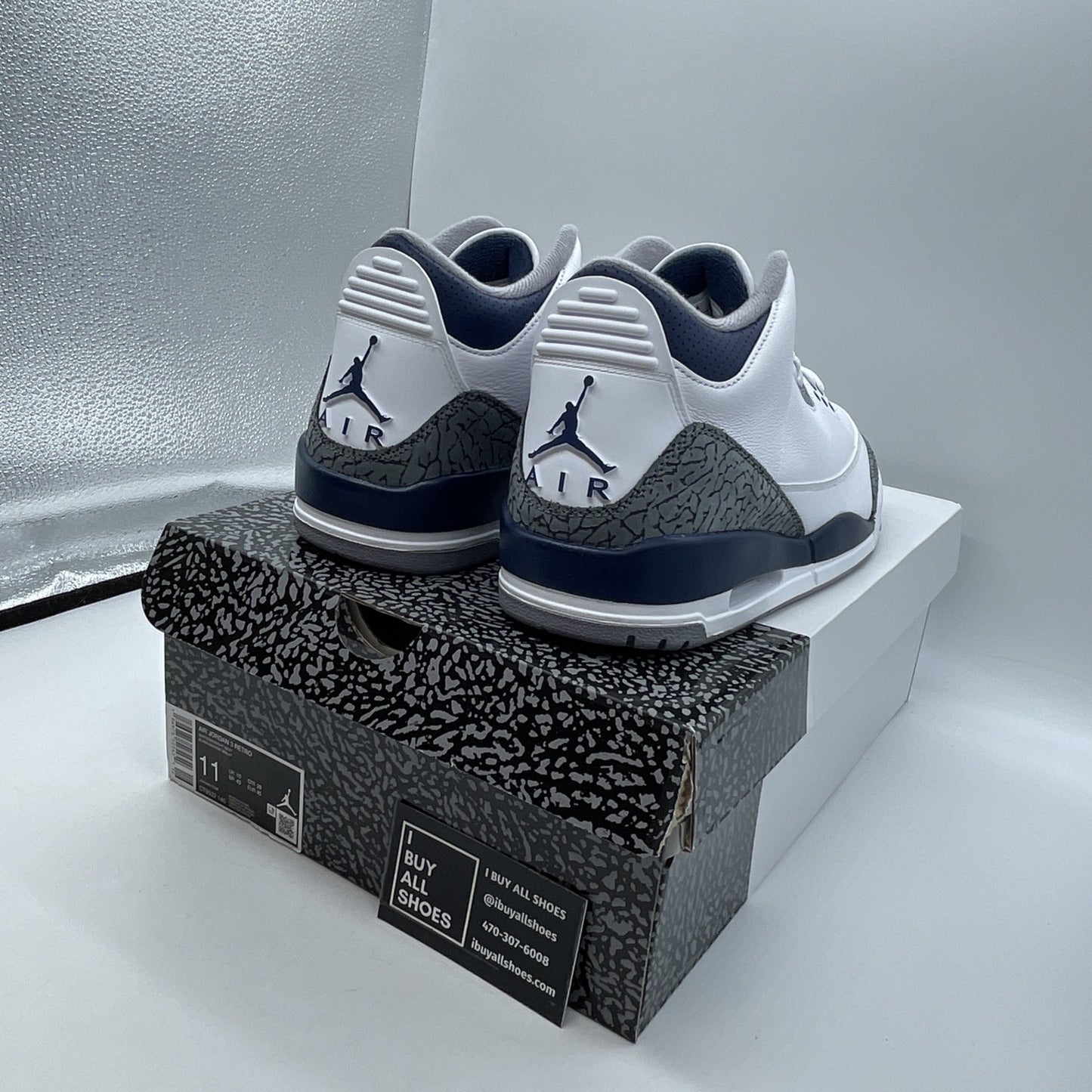 Size 11 - Air Jordan 3 Retro Midnight Navy Leather Suede (CT8532-140)