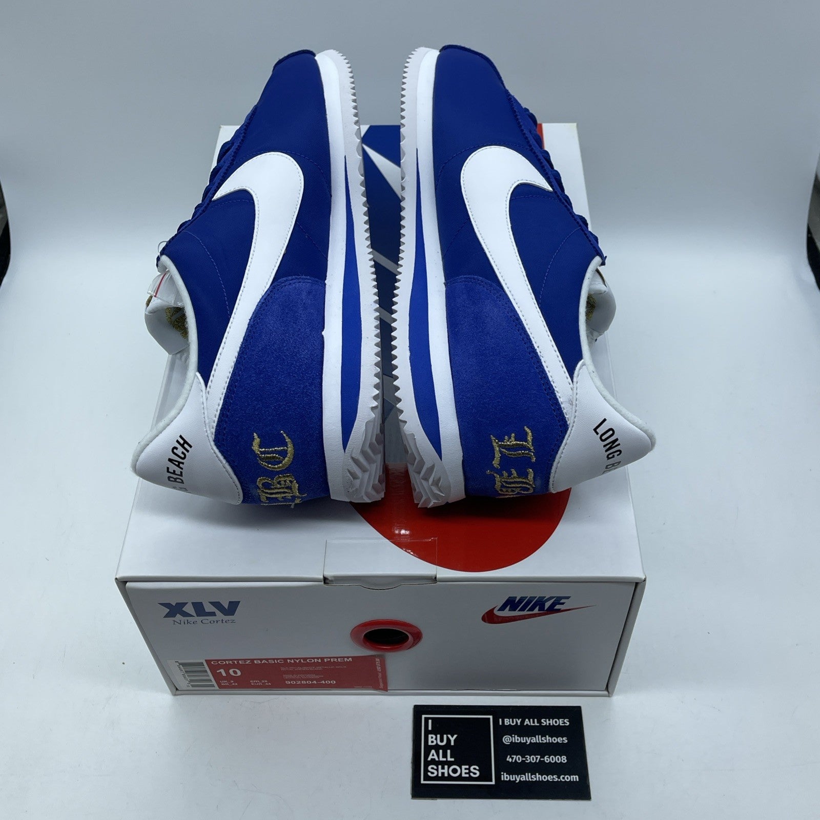 Size 10 - Nike Cortez Basic Nylon Long Beach Blue White Suede (902804-400)