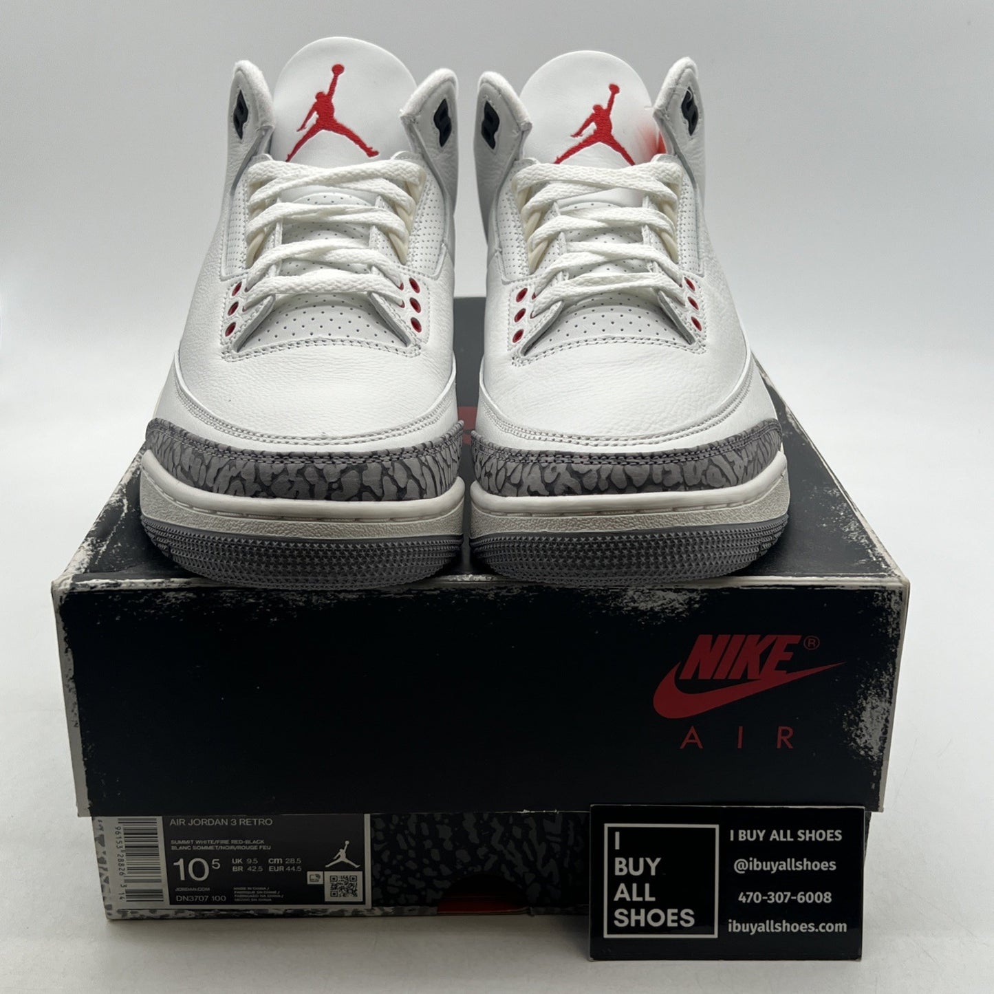 Size 10.5 - Air Jordan 3 Retro  White Cement Reimagined (DN3707-100)