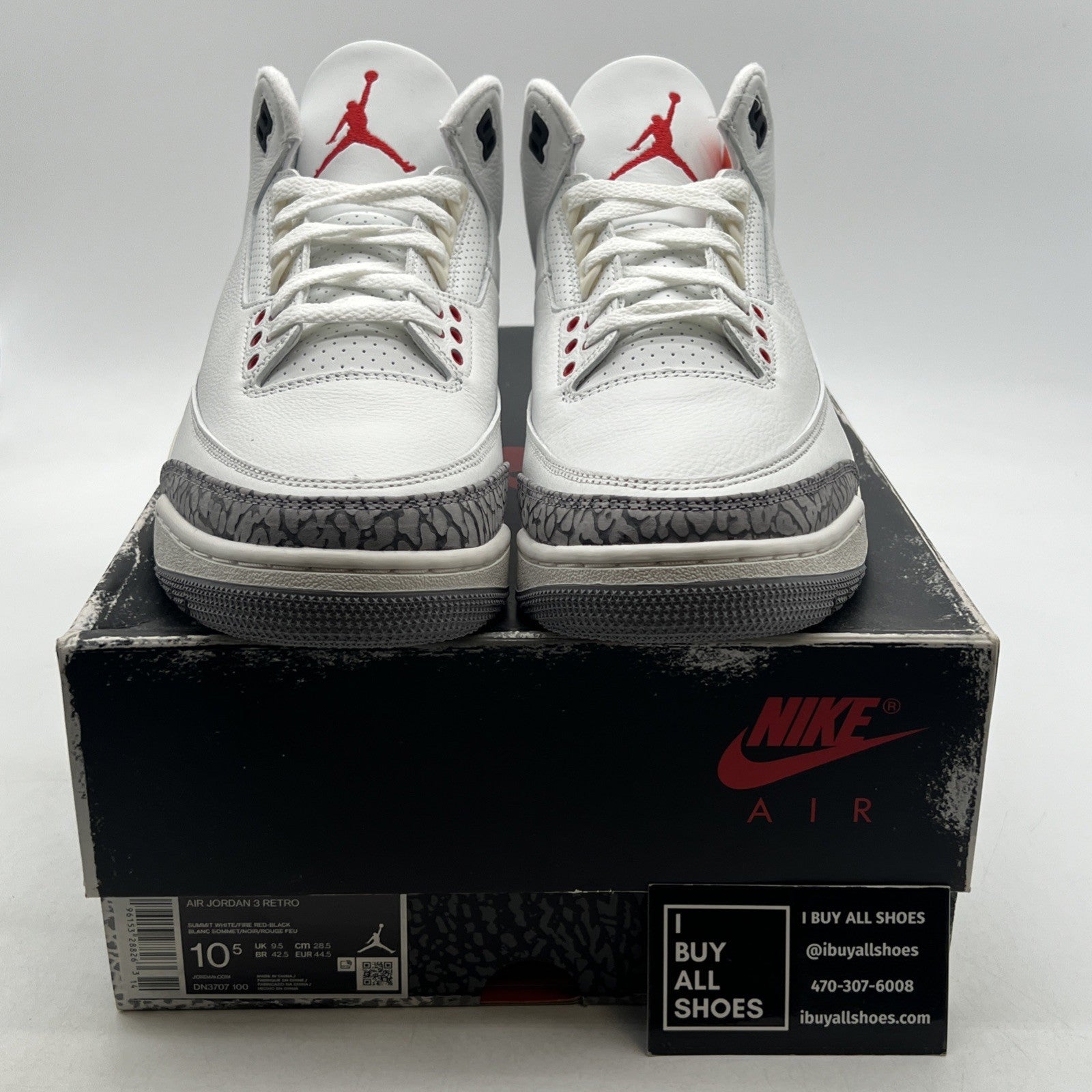 Size 10.5 - Air Jordan 3 Retro  White Cement Reimagined (DN3707-100)
