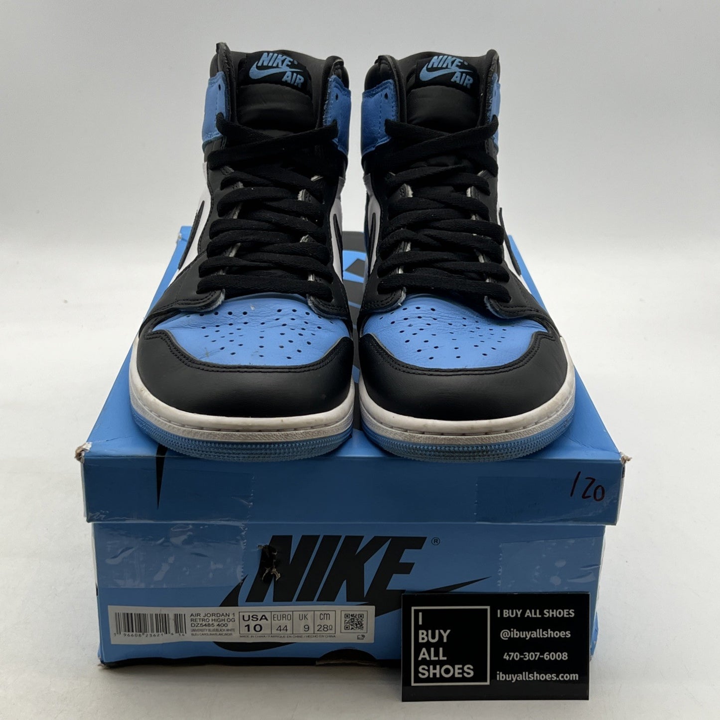 Size 10 - Air Jordan 1 Retro OG High UNC Toe (DZ5485-400)