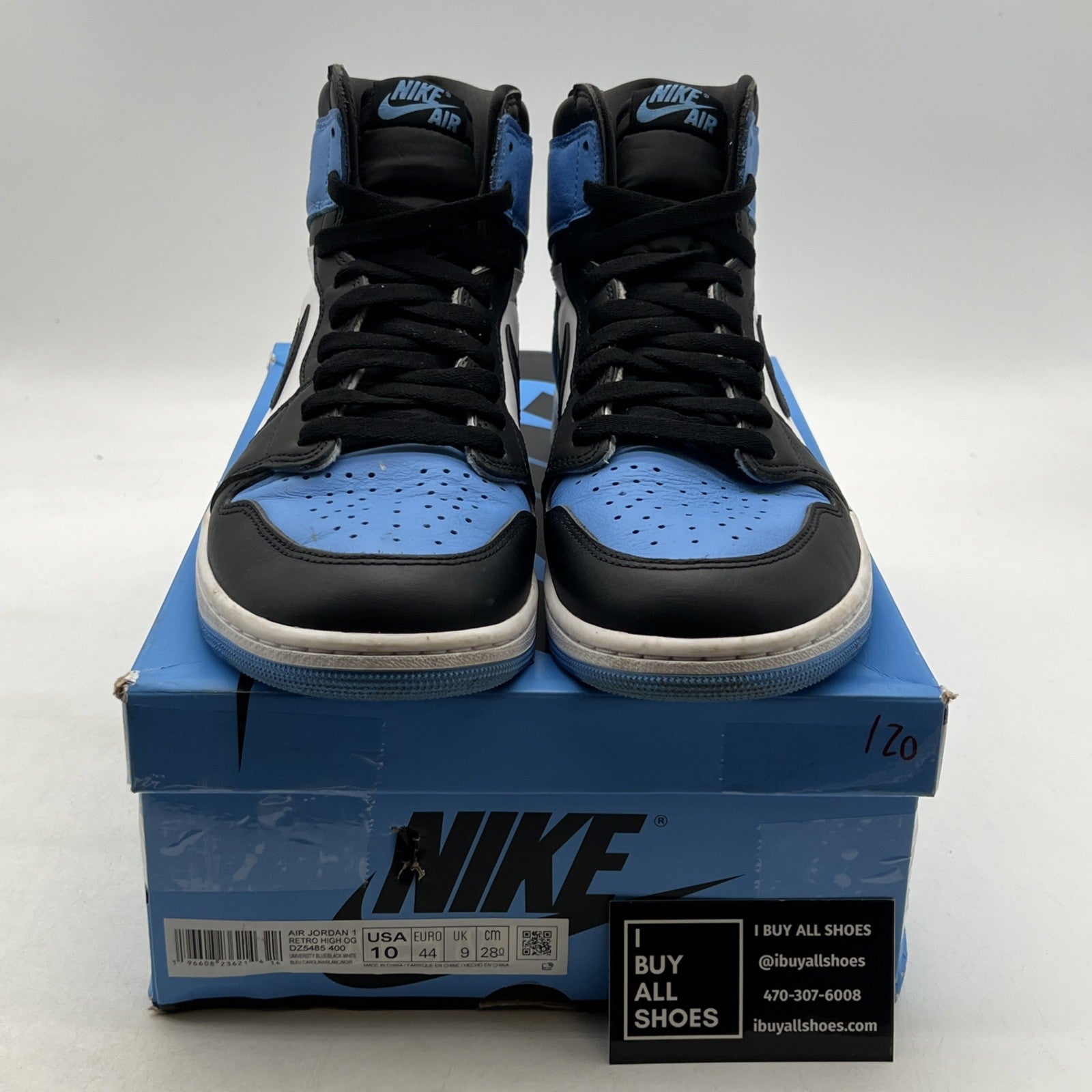 Size 10 - Air Jordan 1 Retro OG High UNC Toe (DZ5485-400)