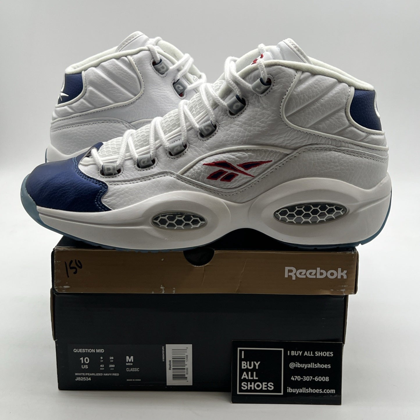 Size 10 - Reebok Question Mid 2016 White (J82534)
