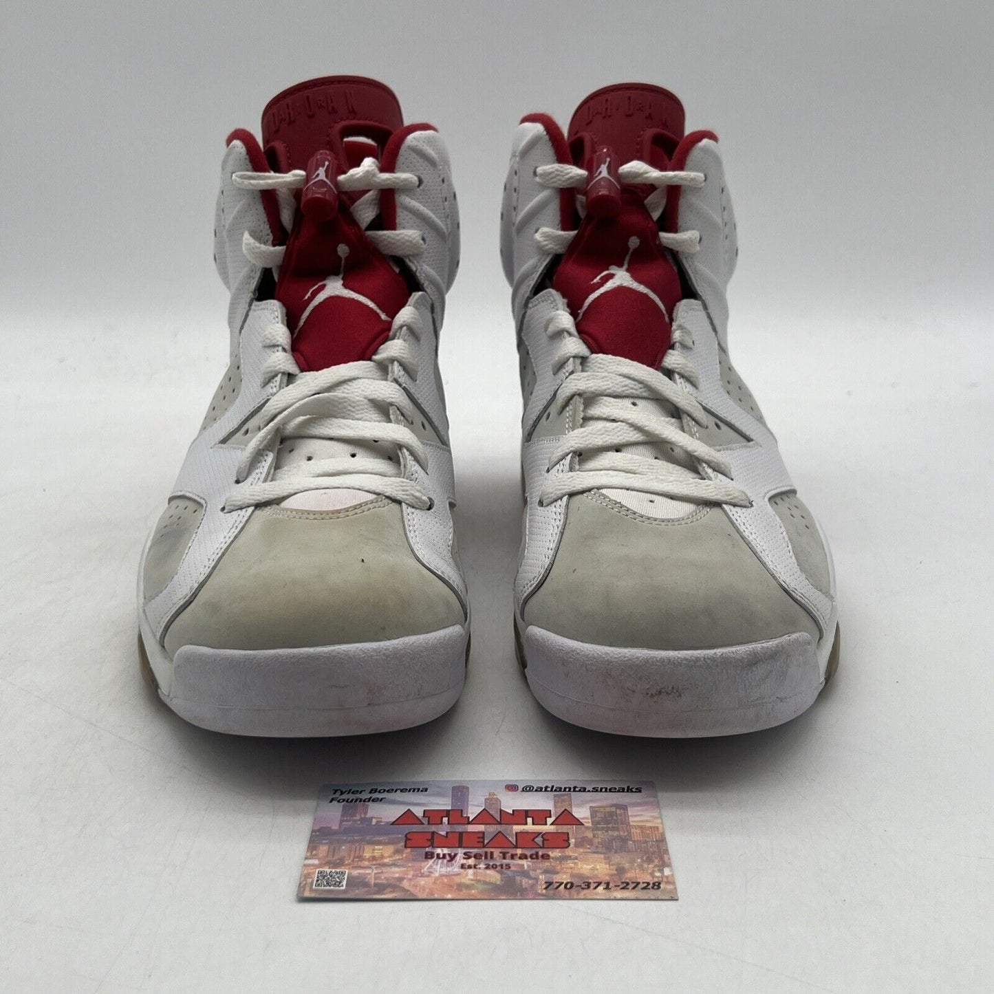 Size 9.5 - Air Jordan 6 Retro Alternate White Grey Suede (384664-113)