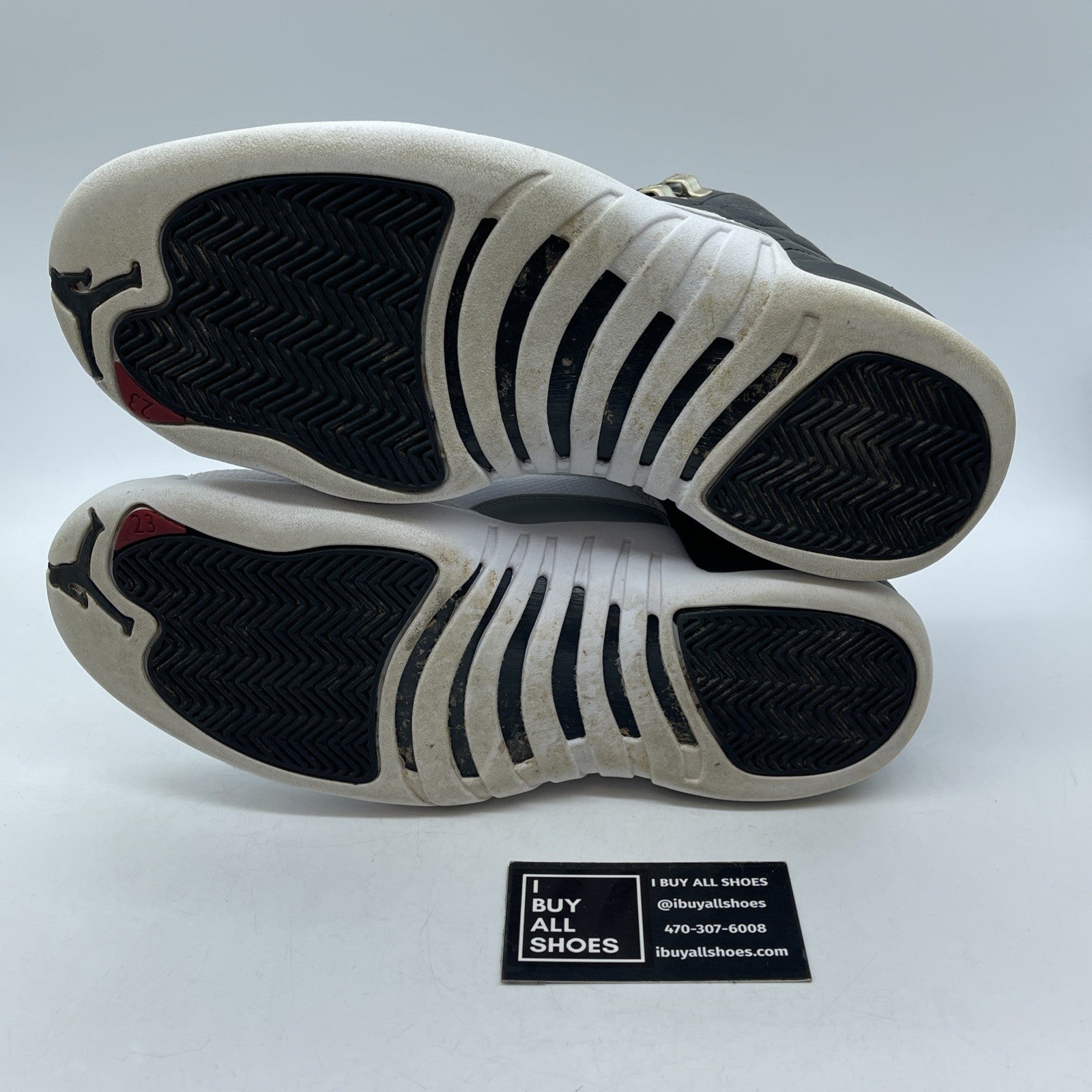 Size 8 - Jordan 12 Retro Mid Playoff Black White Grey Leather (CT8013-006)