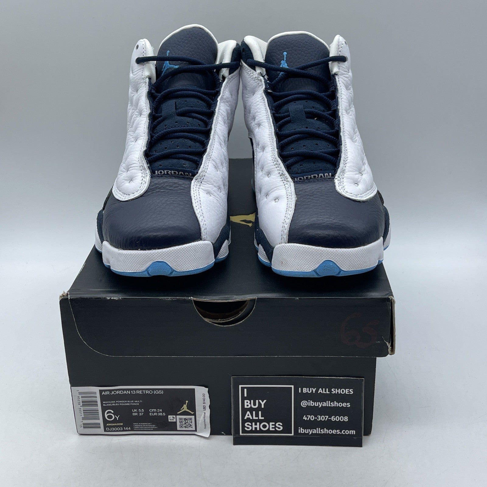 Size 6Y (GS) - Air Jordan 13 Retro Mid Obsidian 2021 (DJ3003-144)