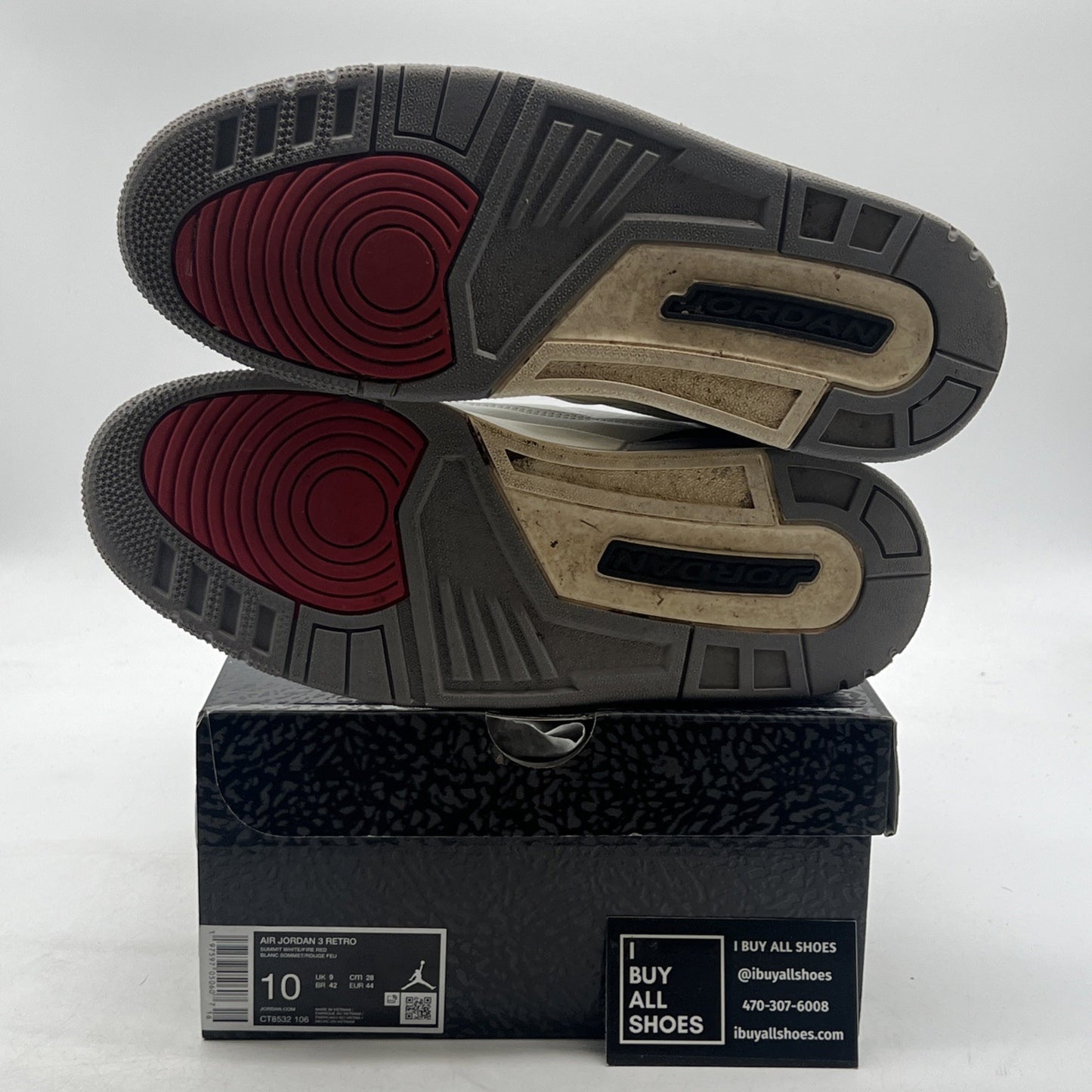 Size 10 - Air Jordan 3 Retro Cement Grey (CT8532-106)