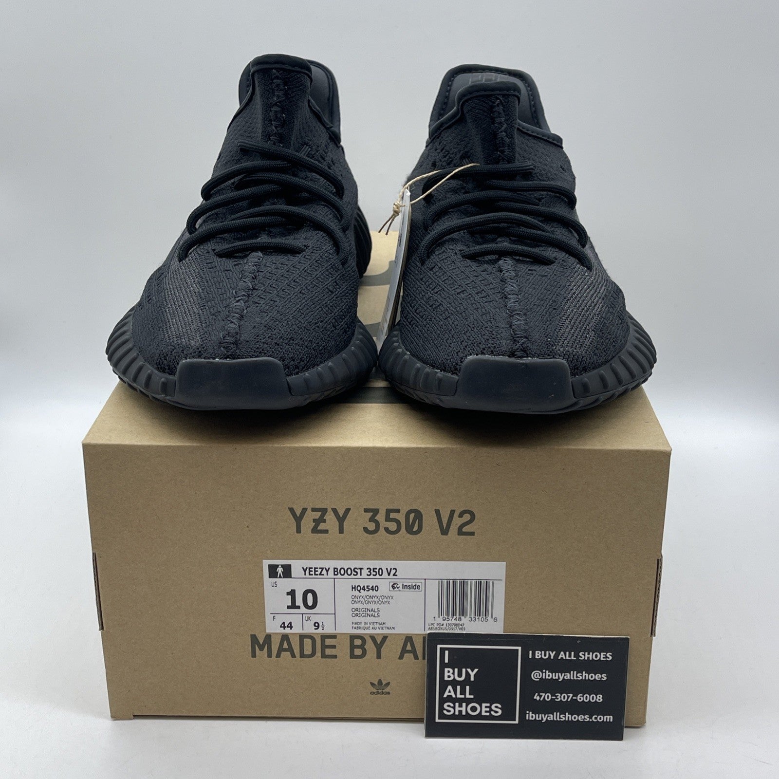 Size 10 - adidas Yeezy Boost 350 V2 Low Onyx Black Suede (HQ4540)