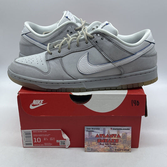 Size 10 - Nike Dunk Low Wolf Grey Pure Platinum Blue Suede (DX3722-001)