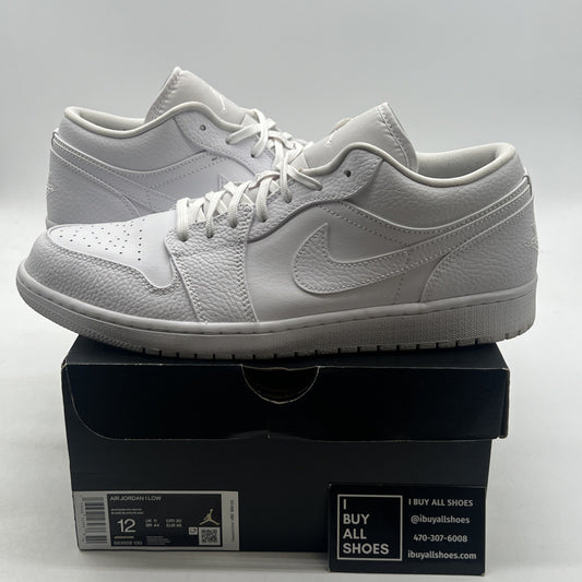 Size 12 - Air Jordan 1 Low Triple White (553558-130)