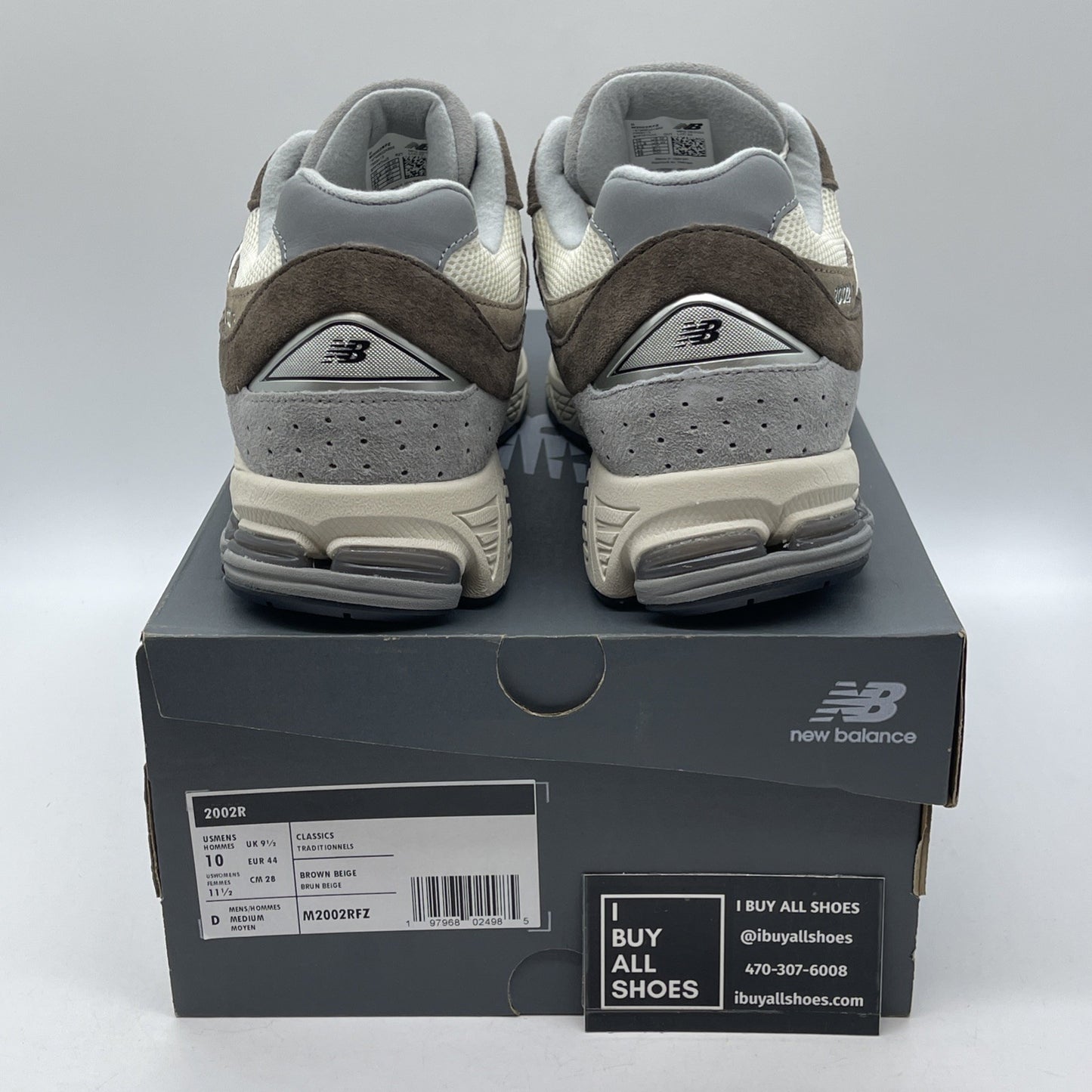 Size 10 - New Balance 2002R Emerging Brown Pack Grey Suede Leather  (M2002RFZ)