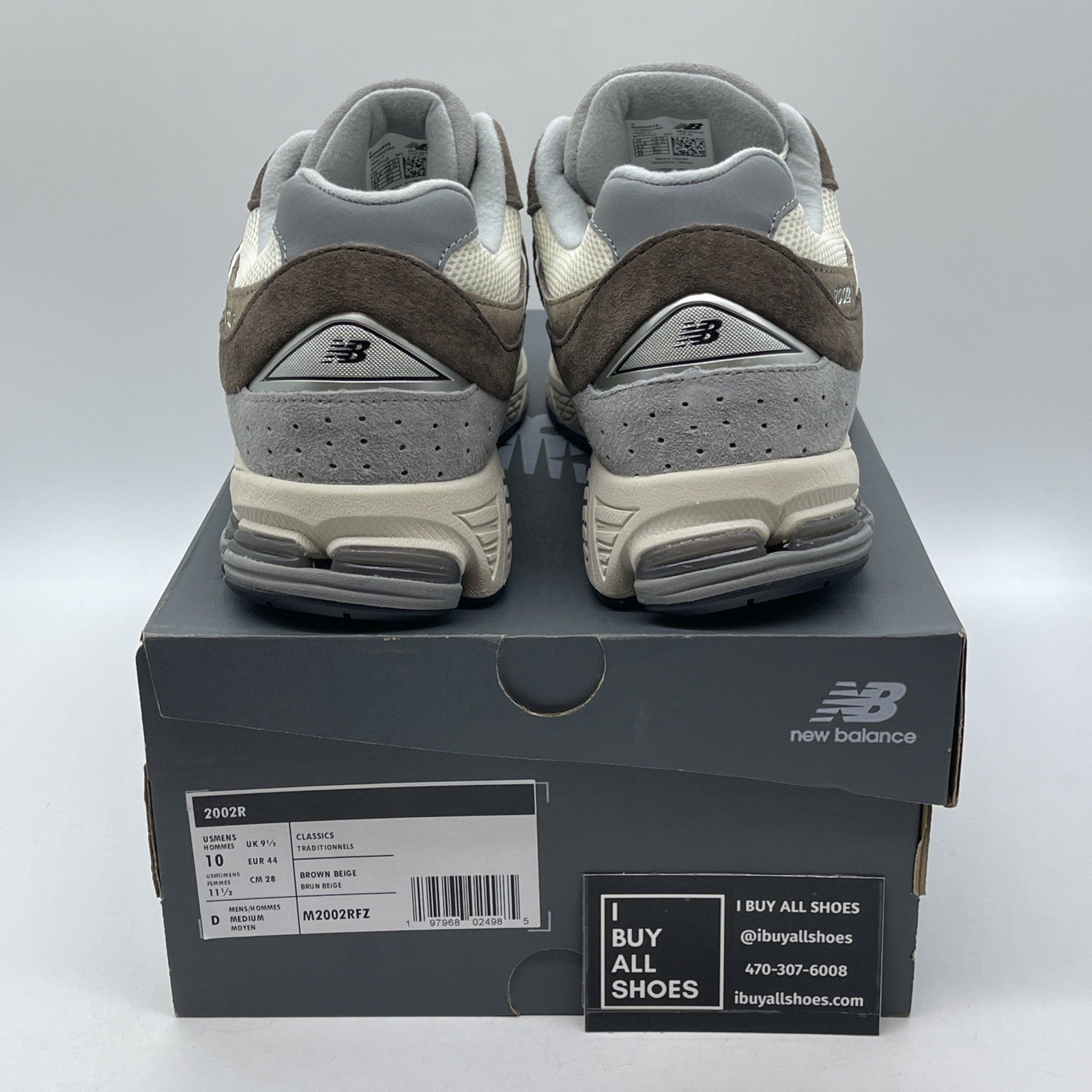 Size 10 - New Balance 2002R Emerging Brown Pack Grey Suede Leather  (M2002RFZ)