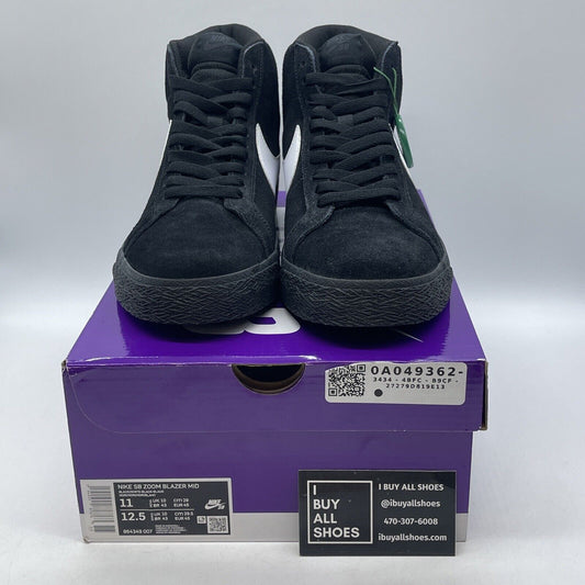 Size 11 - Nike Zoom Blazer SB Mid Black White Suede Leather (864349-007)