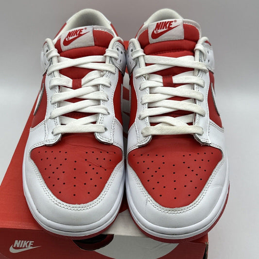 Size 9 - Nike Dunk Low Championship Red 2021 White Red Esther With Box And All