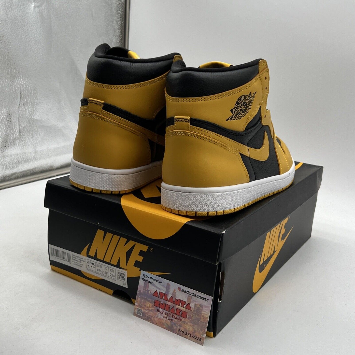 Size 11.5 - Jordan 1 Retro OG High Pollen Black Yellow White (555088-701)