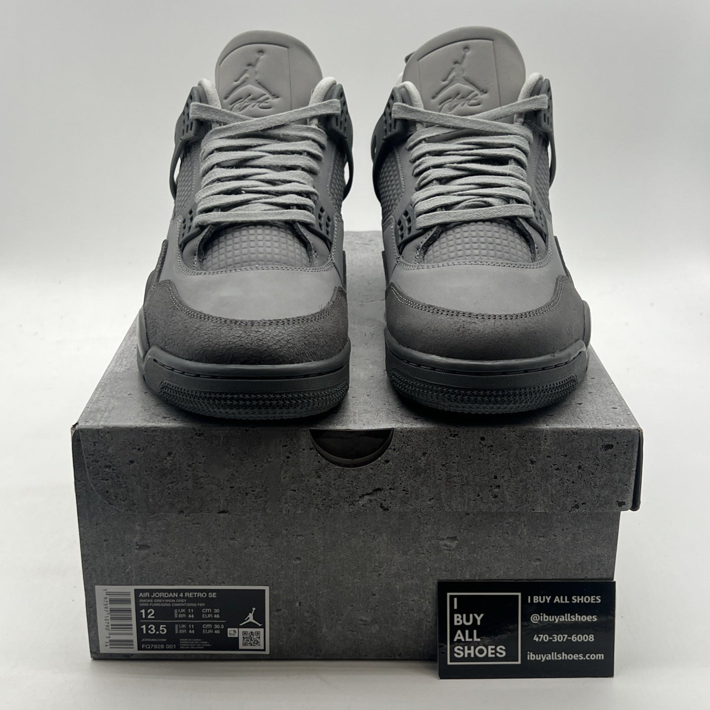 Size 12 - Air Jordan 4 Retro 2024 Paris Olympics Wet Cement (FQ7928-001)