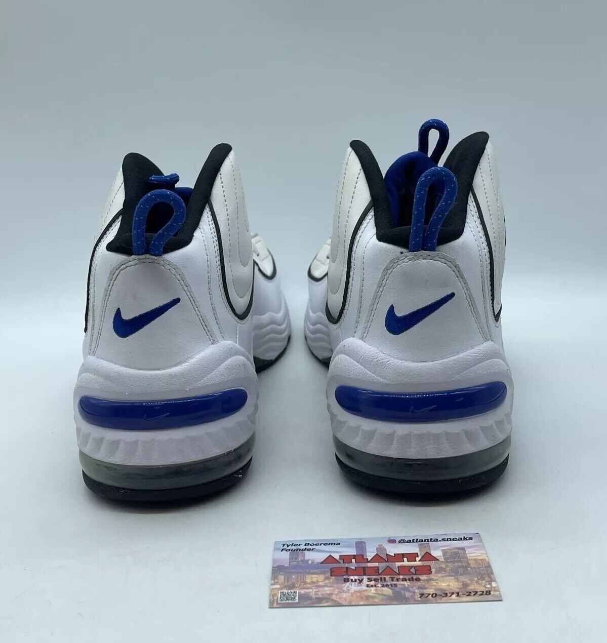 Size 13 - Nike Air Penny 2 2016 Home White Blue Black Leather (333886-100)