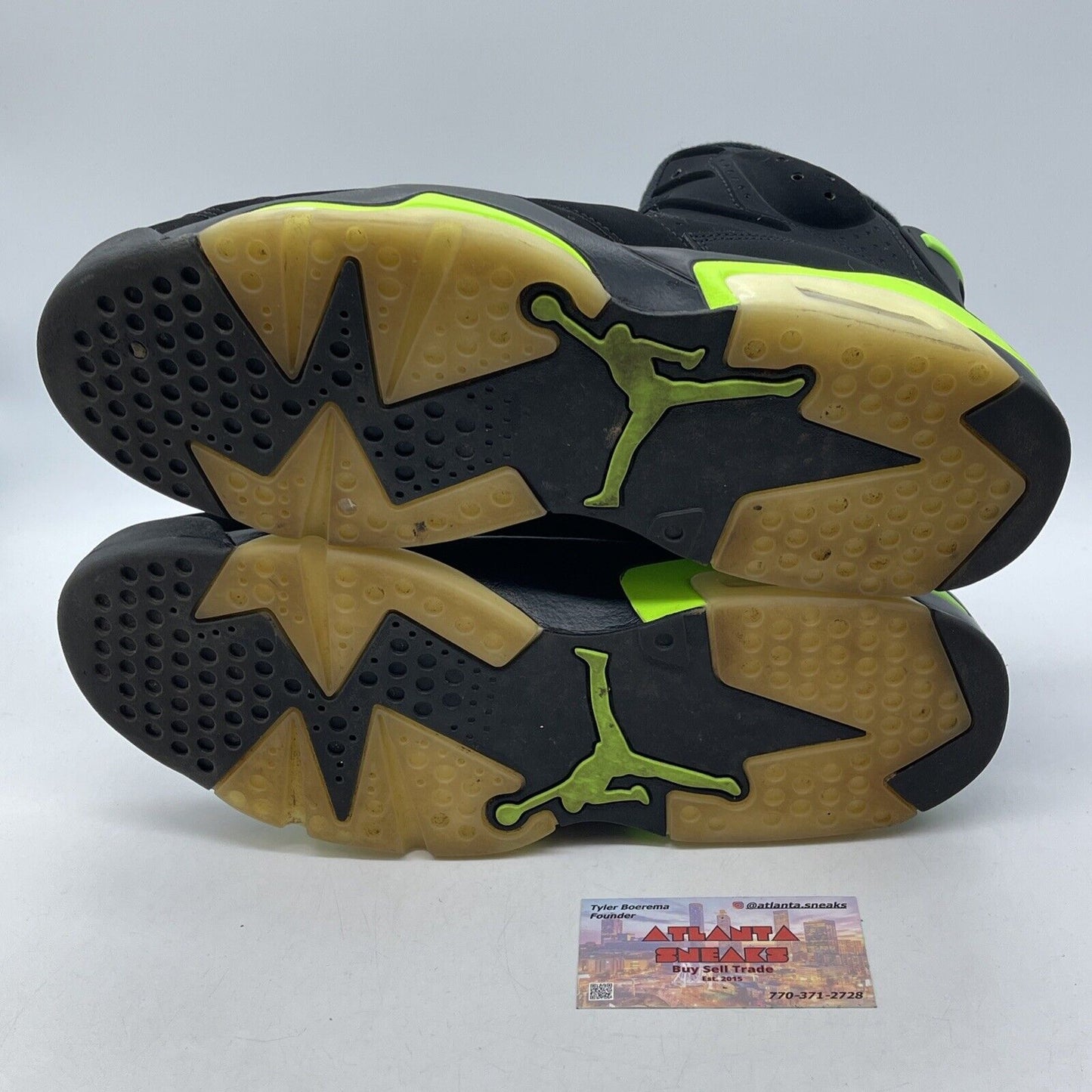 Size 11.5 - Jordan 6 Retro Electric Green 2021 Black Suede Leather (CT8529-003)