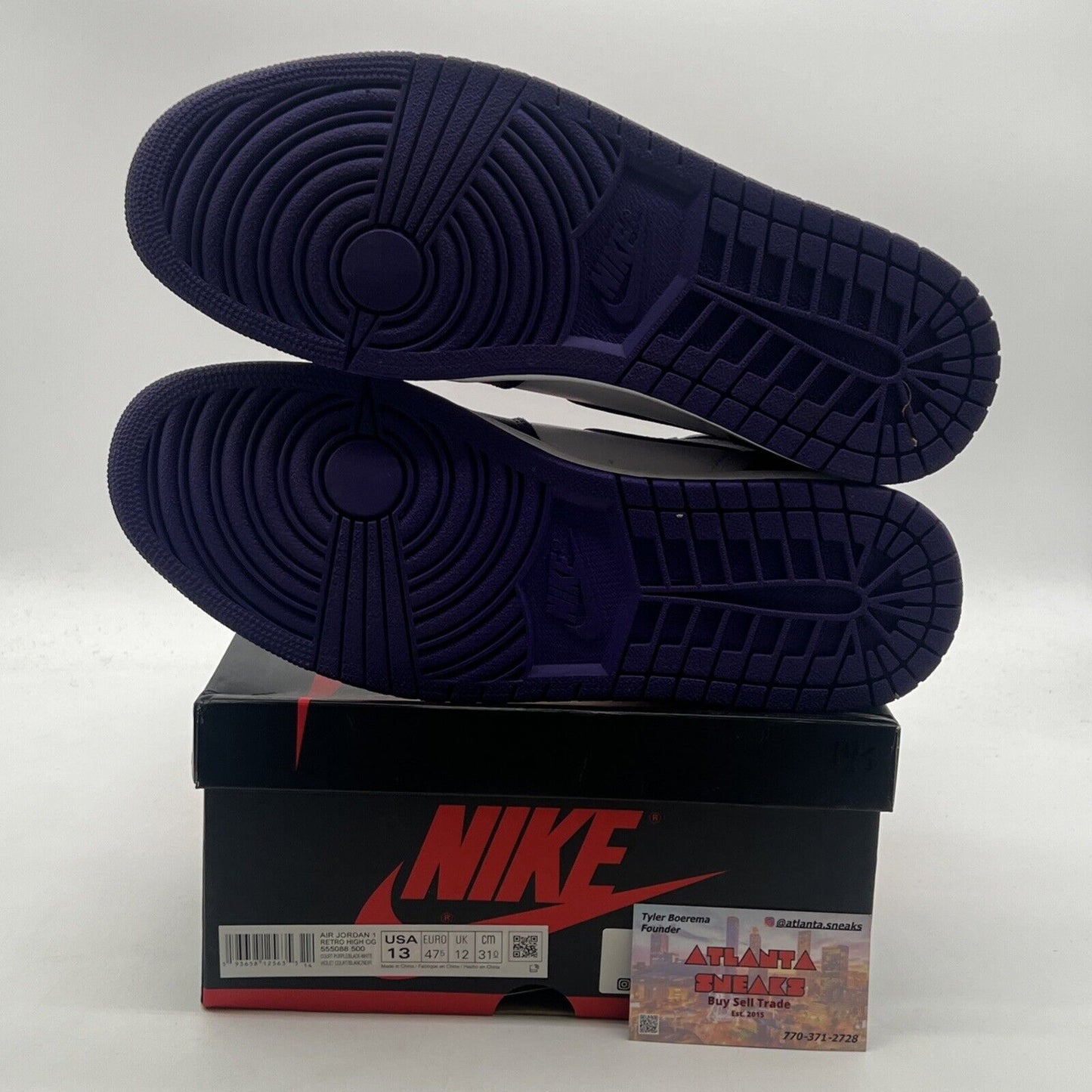 Size 13 - Air Jordan 1 Retro OG High Court Purple 2.0 (555088-500)