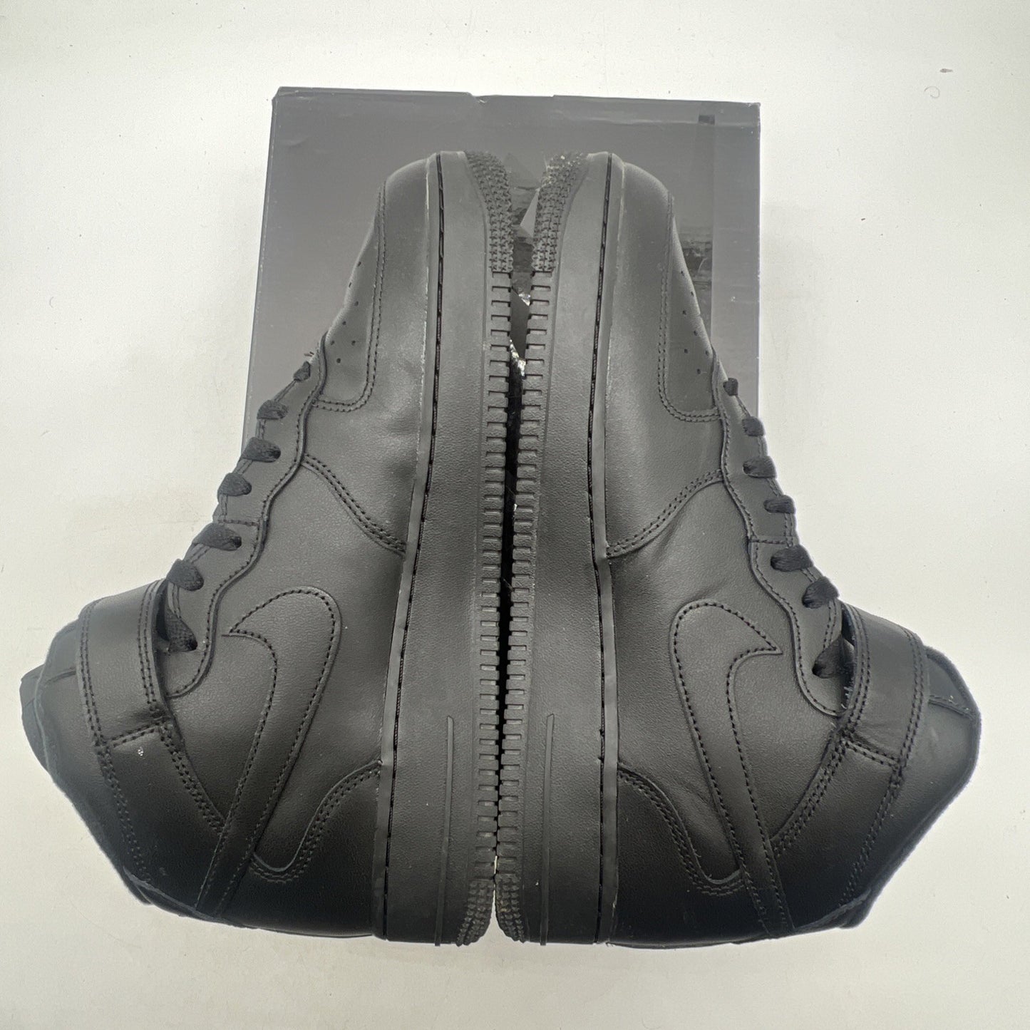 Size 10 - Nike Supreme x Air Force 1 Mid Box Logo - Triple Black (FZ8784-001)