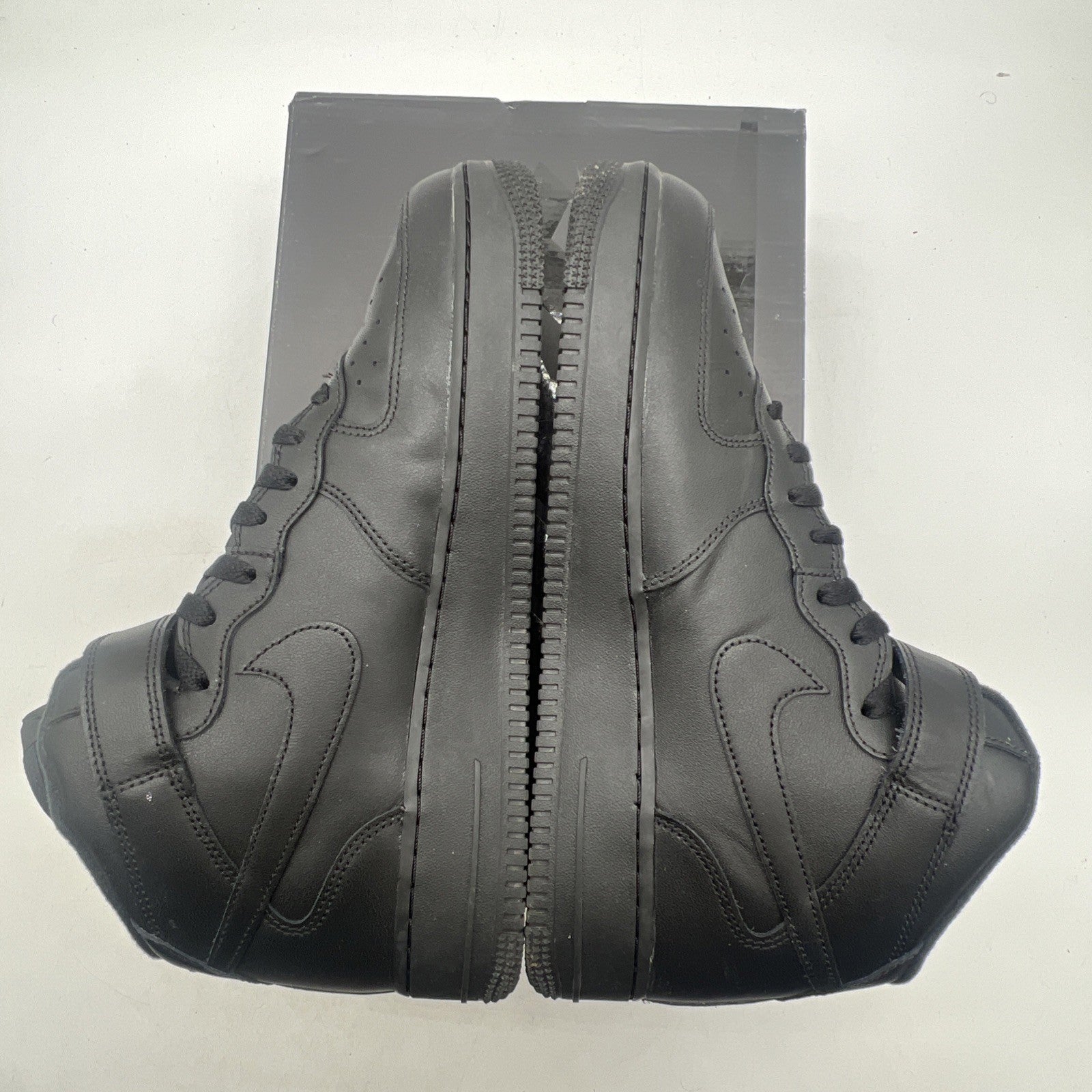 Size 10 - Nike Supreme x Air Force 1 Mid Box Logo - Triple Black (FZ8784-001)