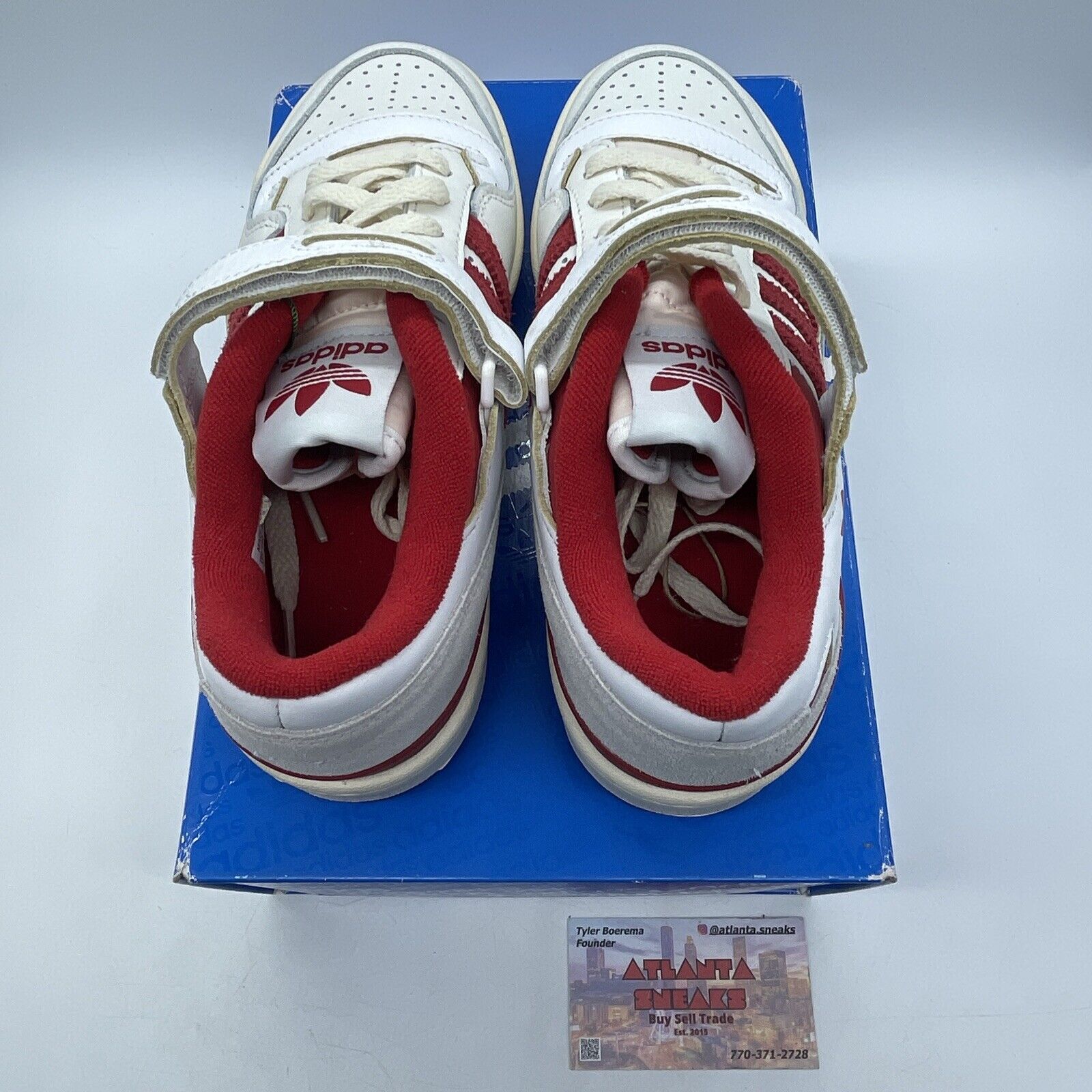 Size 5 - adidas Forum 84 Low Team Power Red White Tan (GY6981)