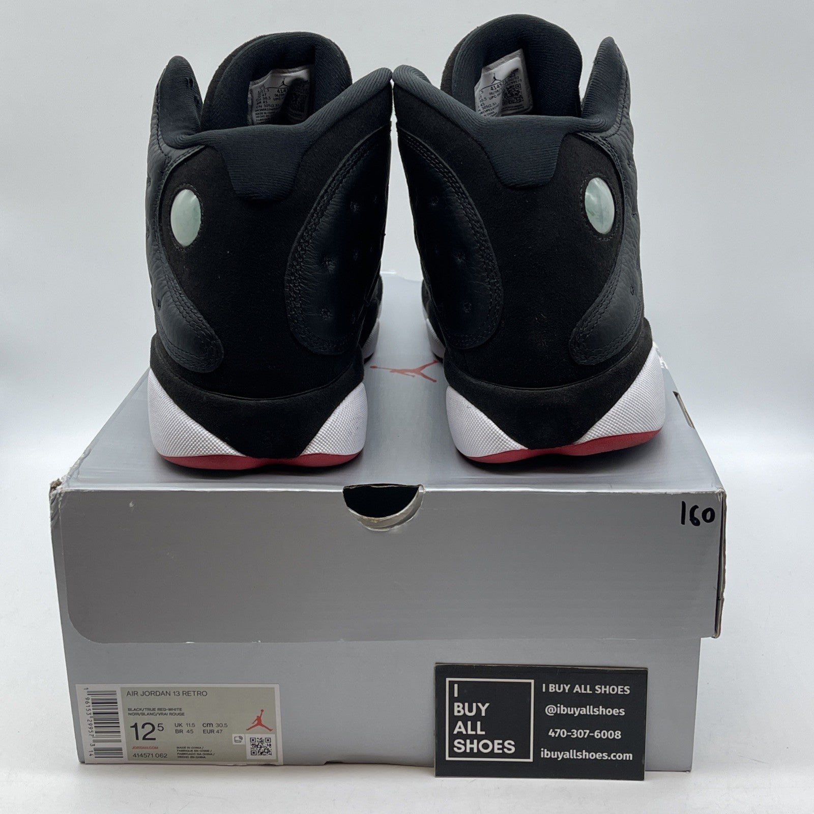 Size 12.5 - Jordan 13 Retro Mid Playoff Black Suede Leather (414571-062)