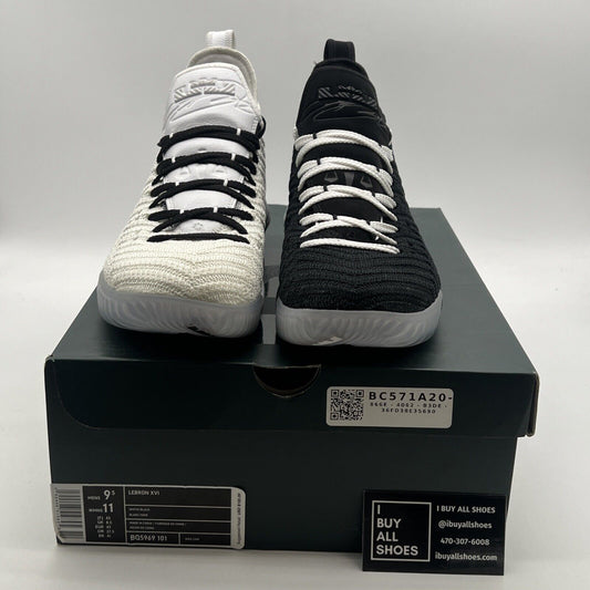 Size 9.5 - Nike LeBron 16 Equality - Black White (BQ5969-101)